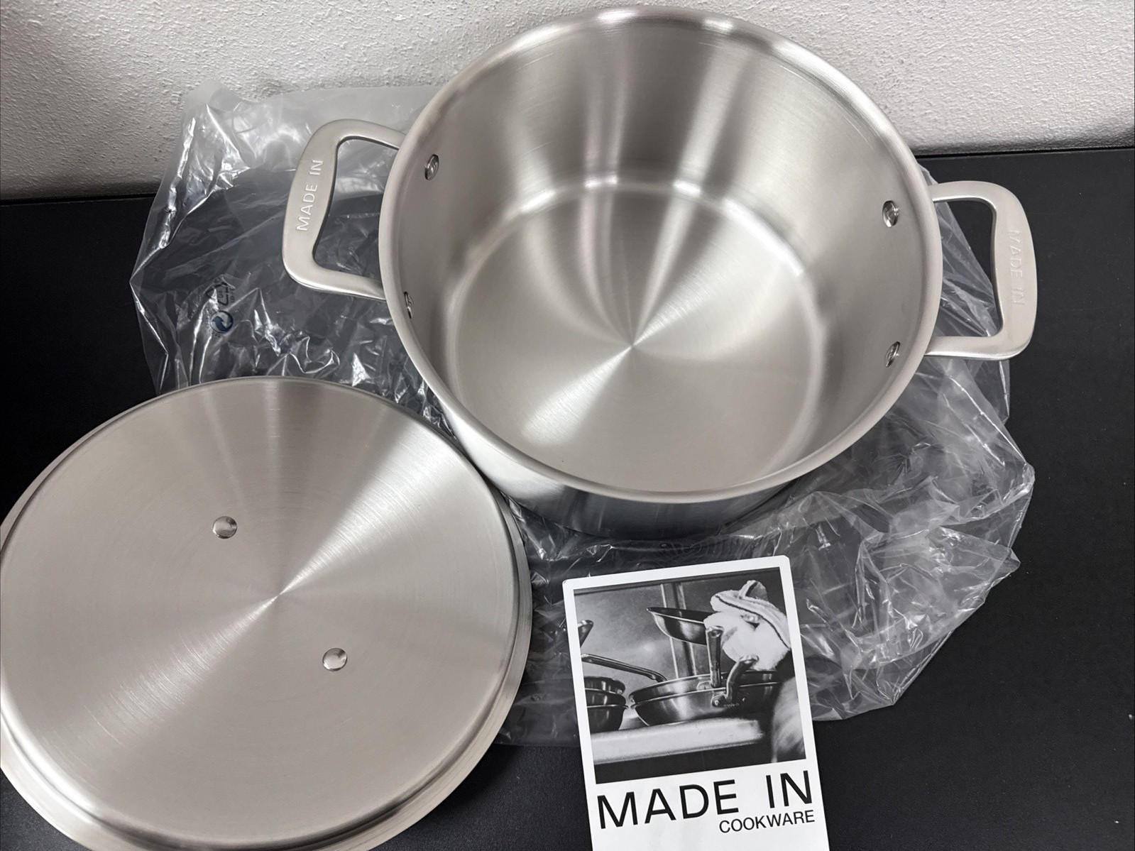 Made-in 8 Quart Stock Pot with Lid – Stainless Steel NIB