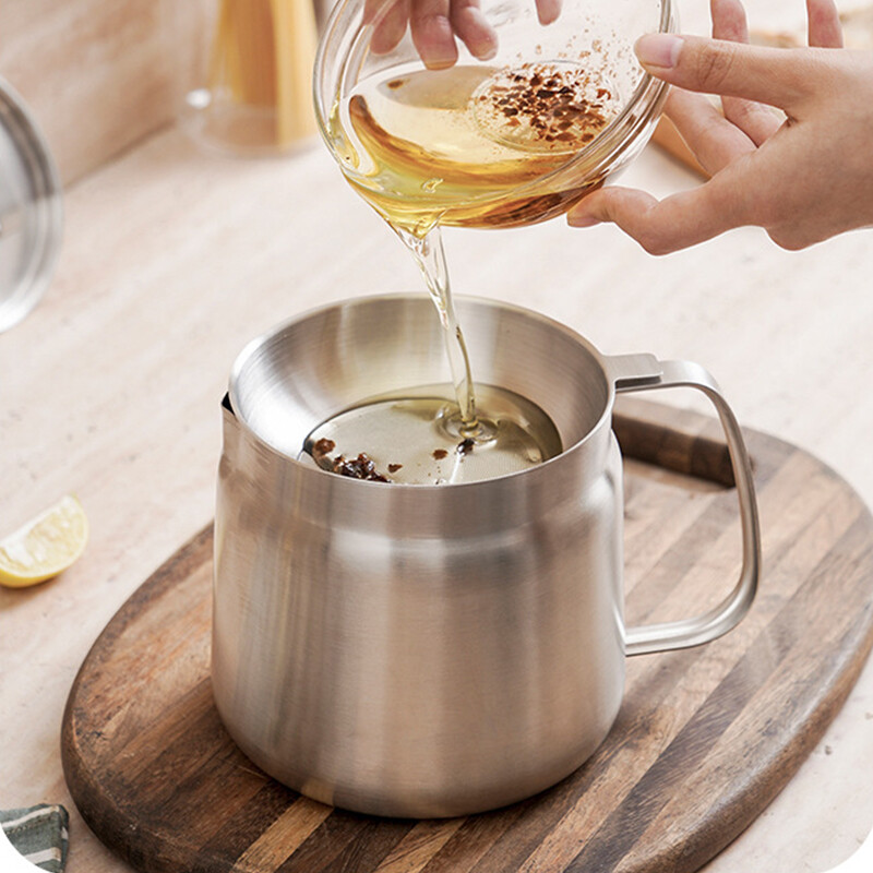 2-in-1 304 Stainless Steel Multifunctional Oil Strainer Pot Kitchen Deep Fryer