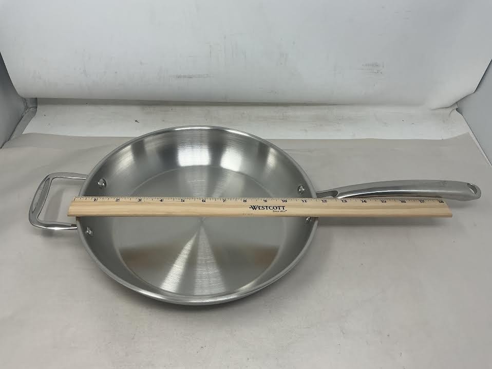 Chantal 3.Clad Tri-Ply 11 inch Stainless Steel Fry Pan, Polished Stainless Steel