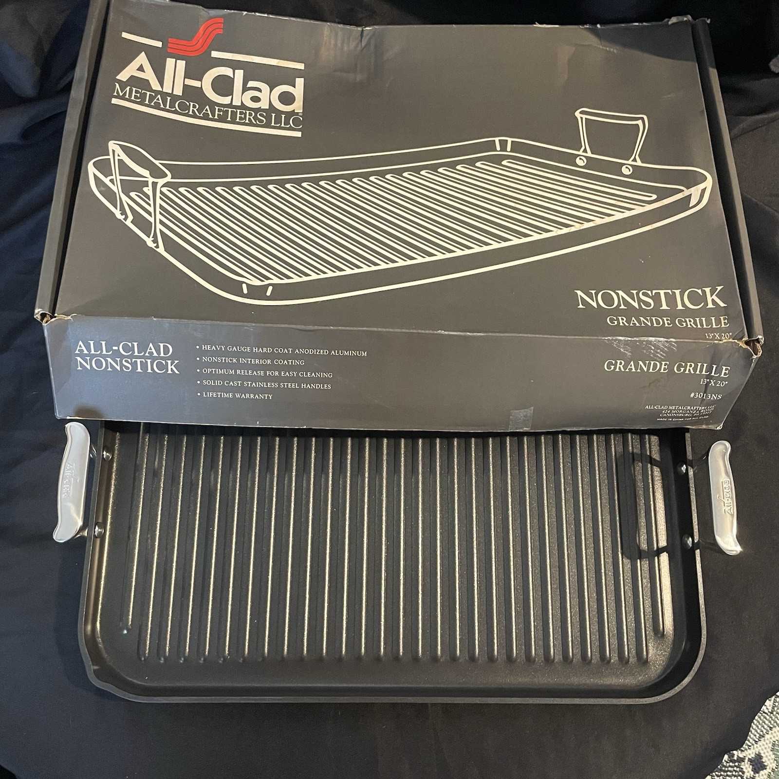 ALL-CLAD Nonstick 13″x20″ GRANDE GRILLE 3013NS Aluminum Cookware New Griddle