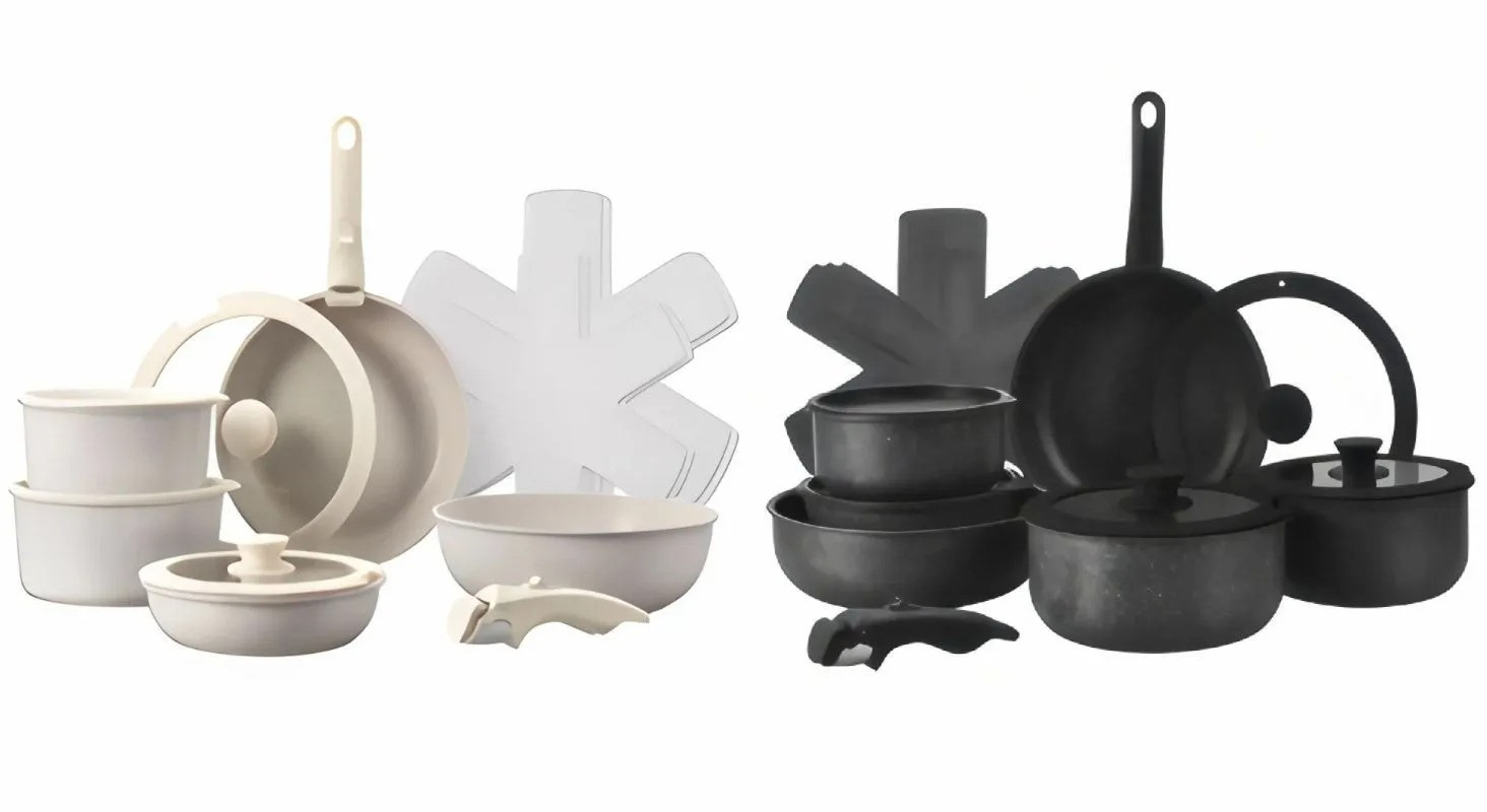 Detachable Handle Cookware Set Non Stick Pots Pans 26cm/10.2″ Stackable
