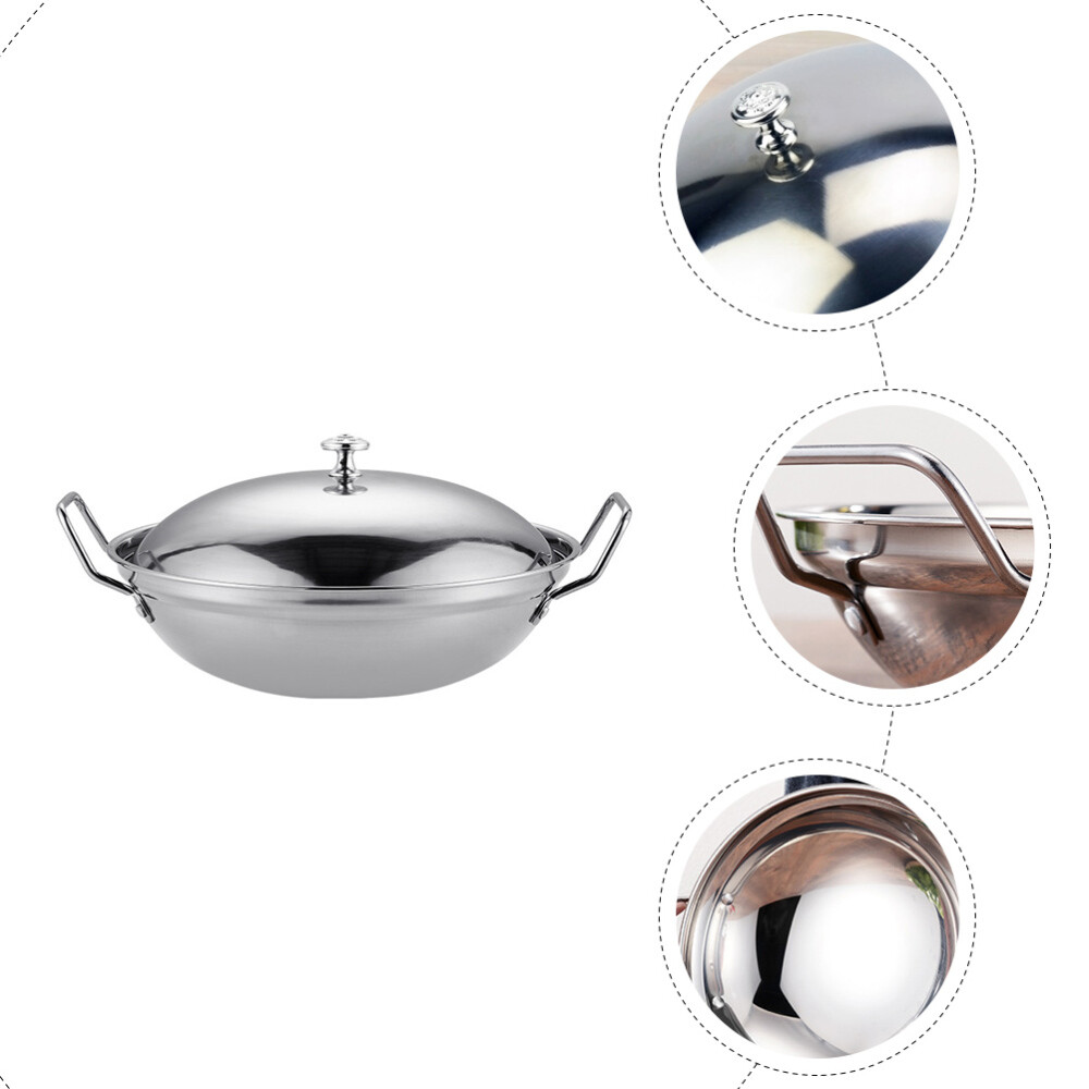 Chinese Cooking Wok Shabu Pot With Lid Japanese Cooking Pot Non Stick Pan