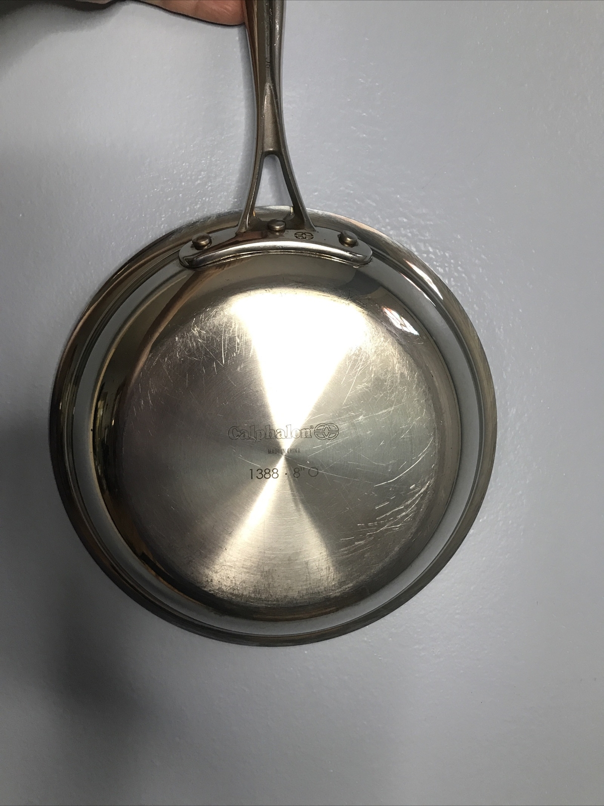 STAINLESS STEEL CALPHALON SKILLET 1388 8″ 20cm OMELET FRYING PAN SAUTE