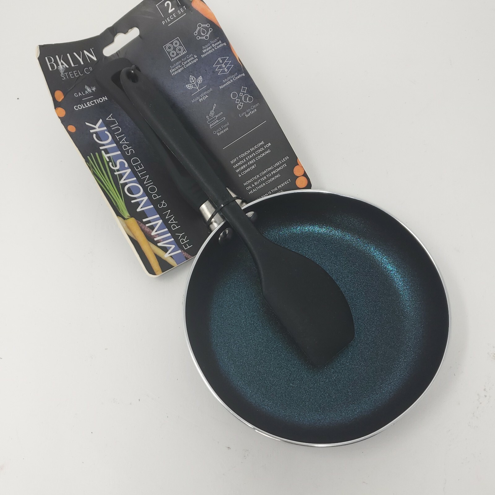 Brooklyn Steel Co. Galaxy Sapphire Nonstick Mini Fry Pan & Spatula 2-Pc. Set