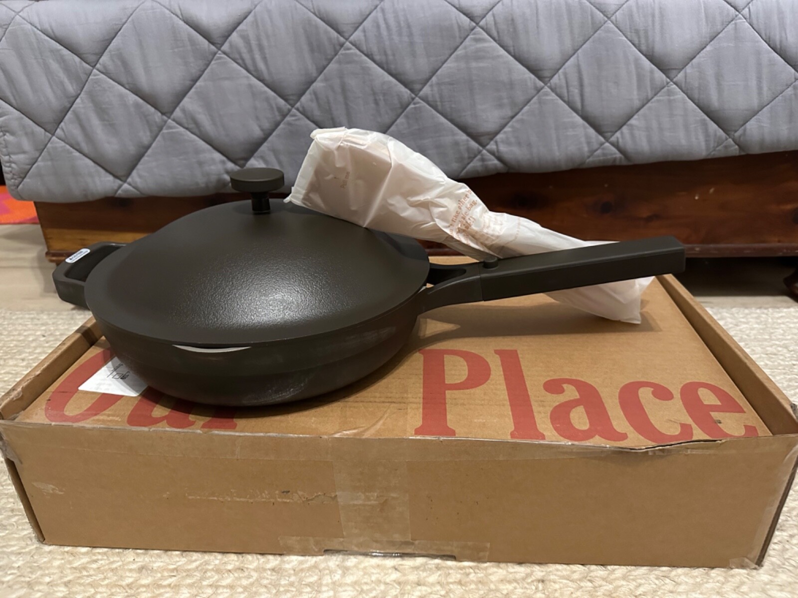 Our Place Always Pan 2.6 Qt 10.5” w/ Wooden Spoon + Steamer Basket -2.0 BLACK