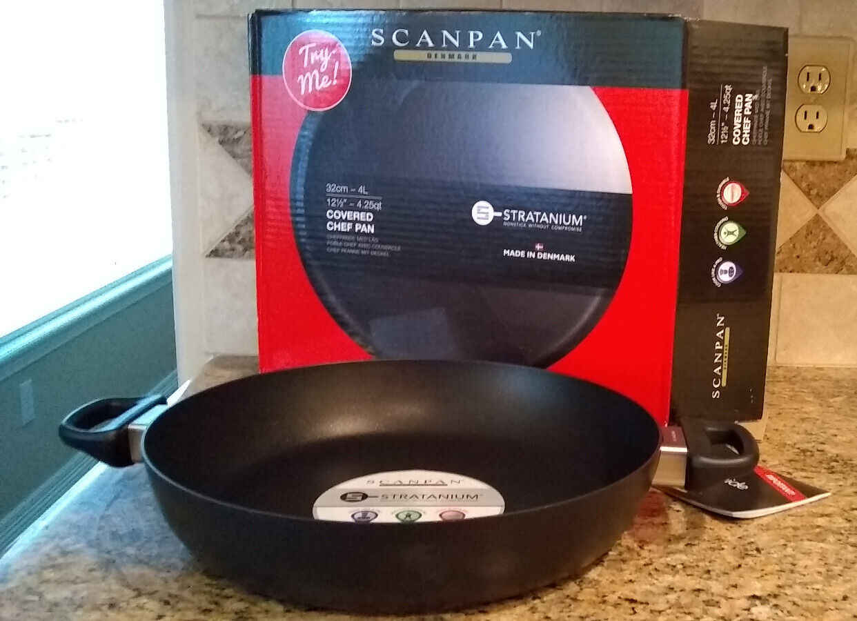 Scanpan Classic Nonstick 4.25 Quart Covered Chef Pan, 12.5 Inch – “NEW*