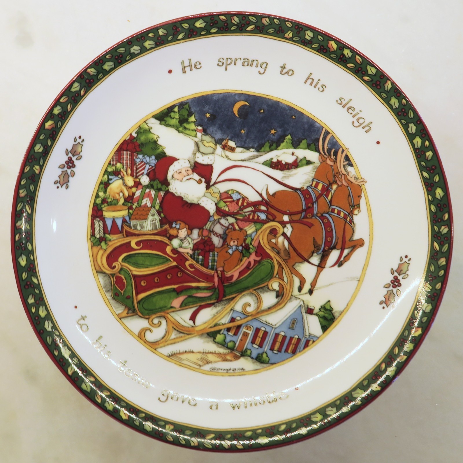 Portmeirion Studio A CHRISTMAS STORY 12.25″ 2-Tier Pedestal Server Susan Winget