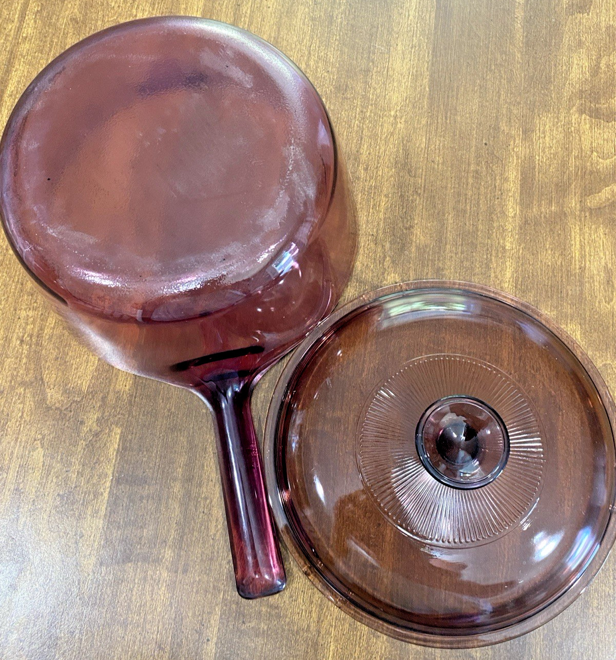 Vision Ware by CORNING Cranberry Cookware 1.5 L & 2.5L Saucepan Pots PYREX Lids