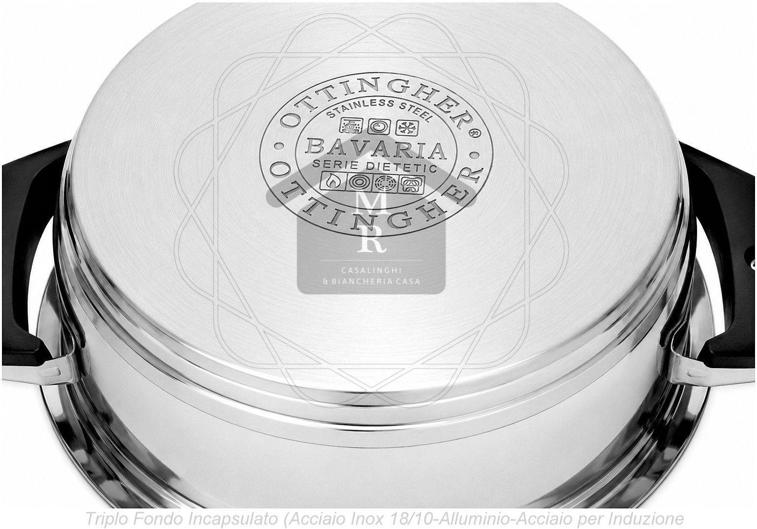 36pc Pot Battery Bavaria Ottingher Dietetic Series Stainless Steel Induction