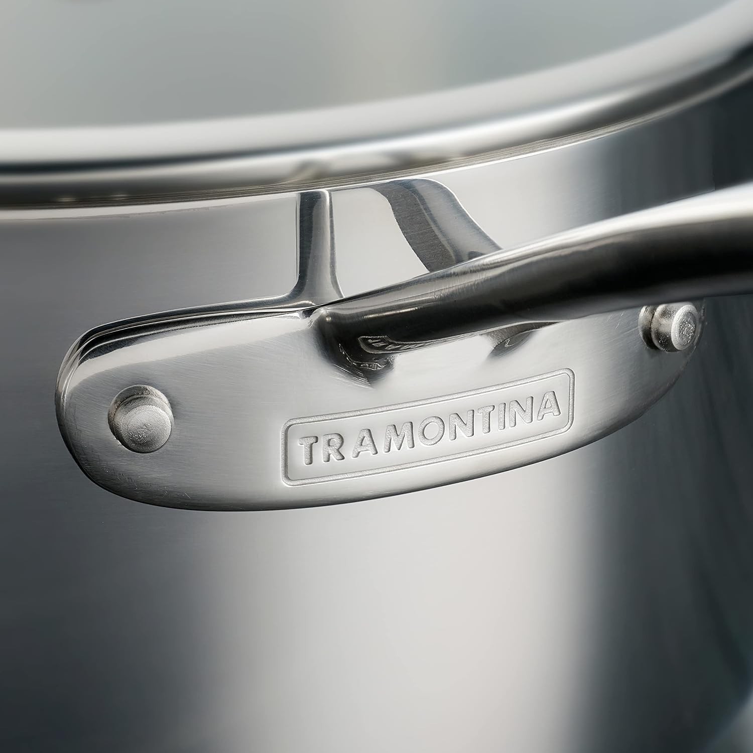 Tramontina Tri-Ply Clad 14 Piece Stainless Steel Cookware Set with Glass Lids