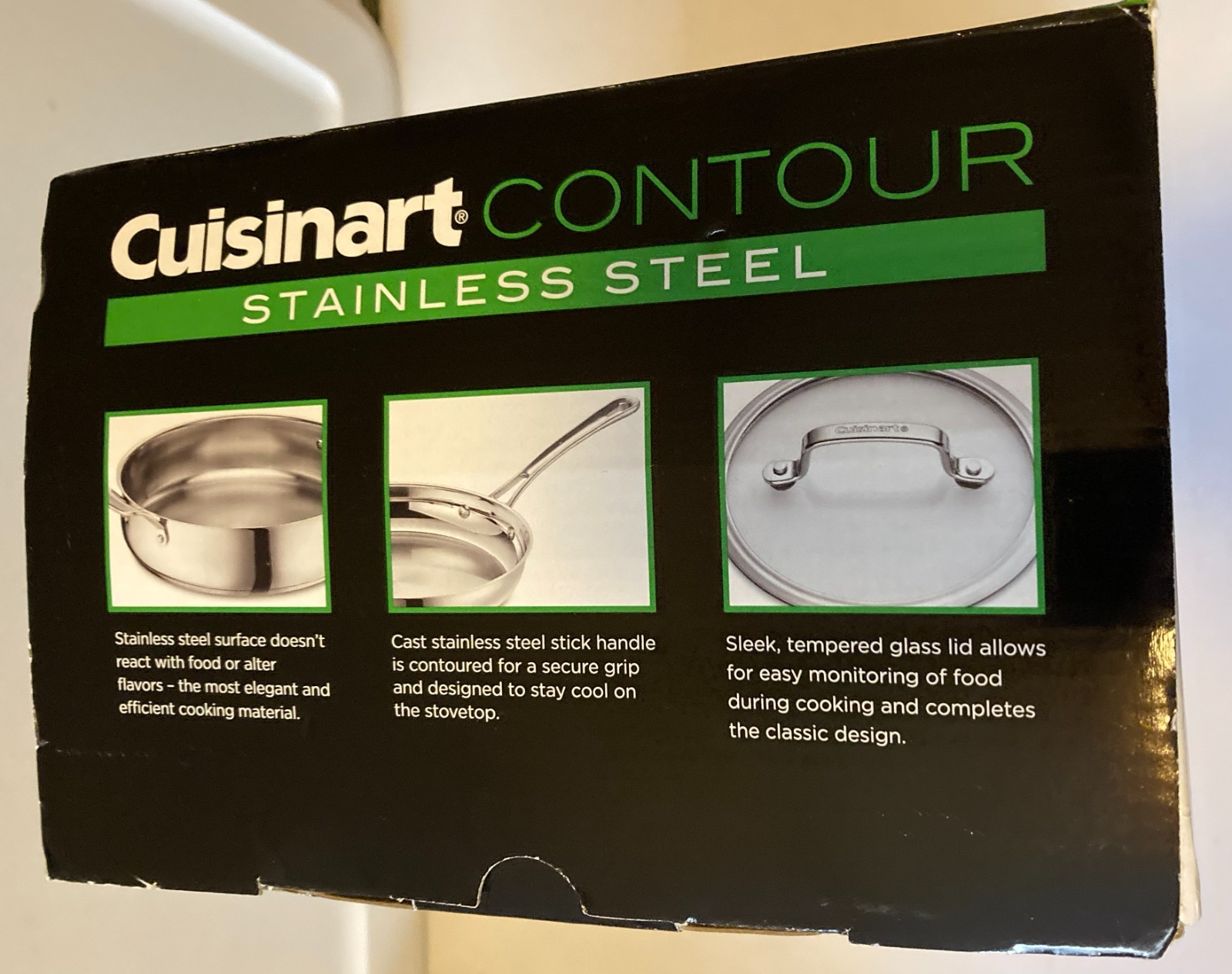 Cuisinart Contour Stainless Steel 2 Qt Pour Saucepan with Cover Brand New