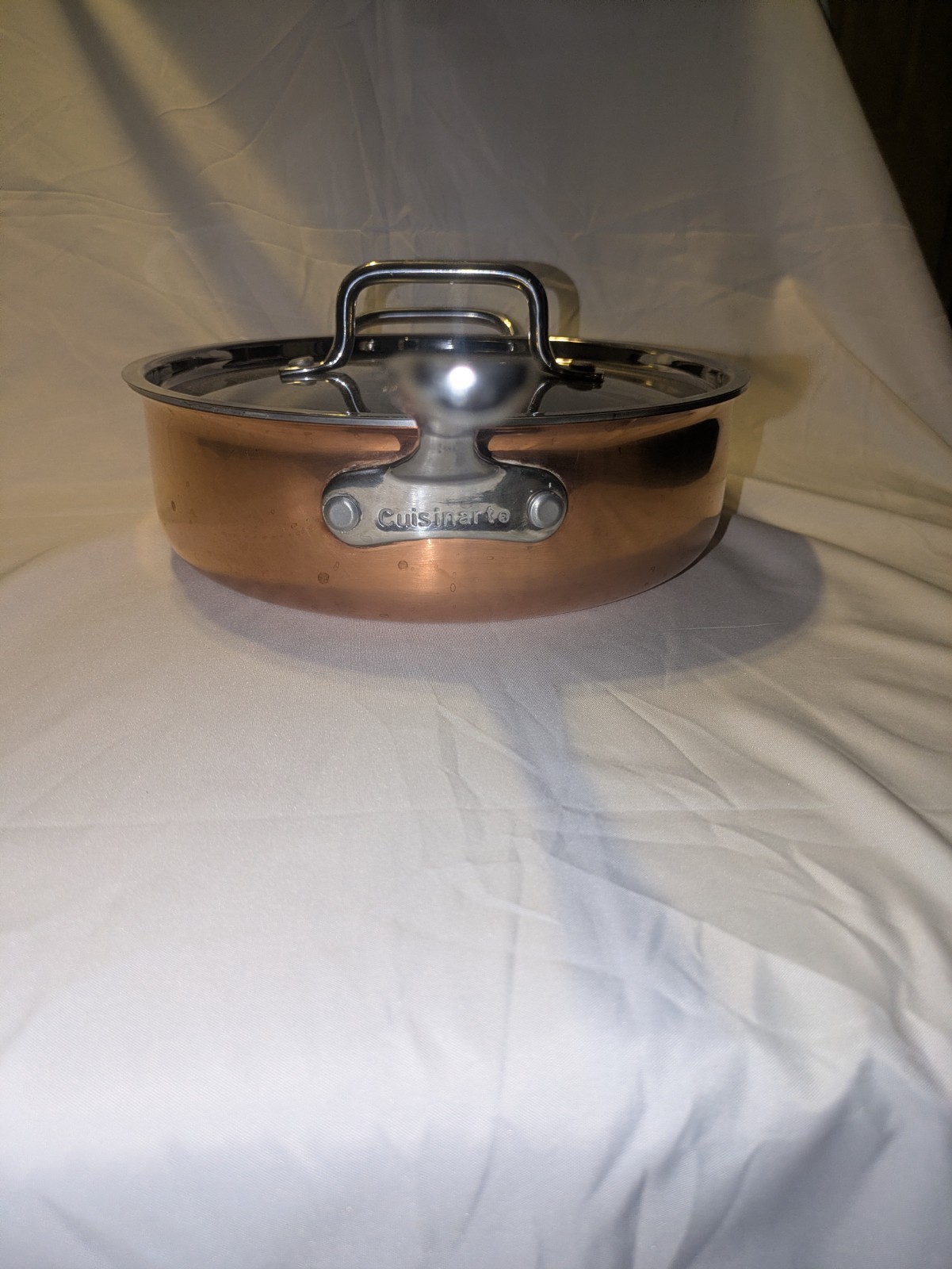CUISINART COPPER BOTTOM SAUTE SKILLET PAN & LID COVER CTP333-24HT