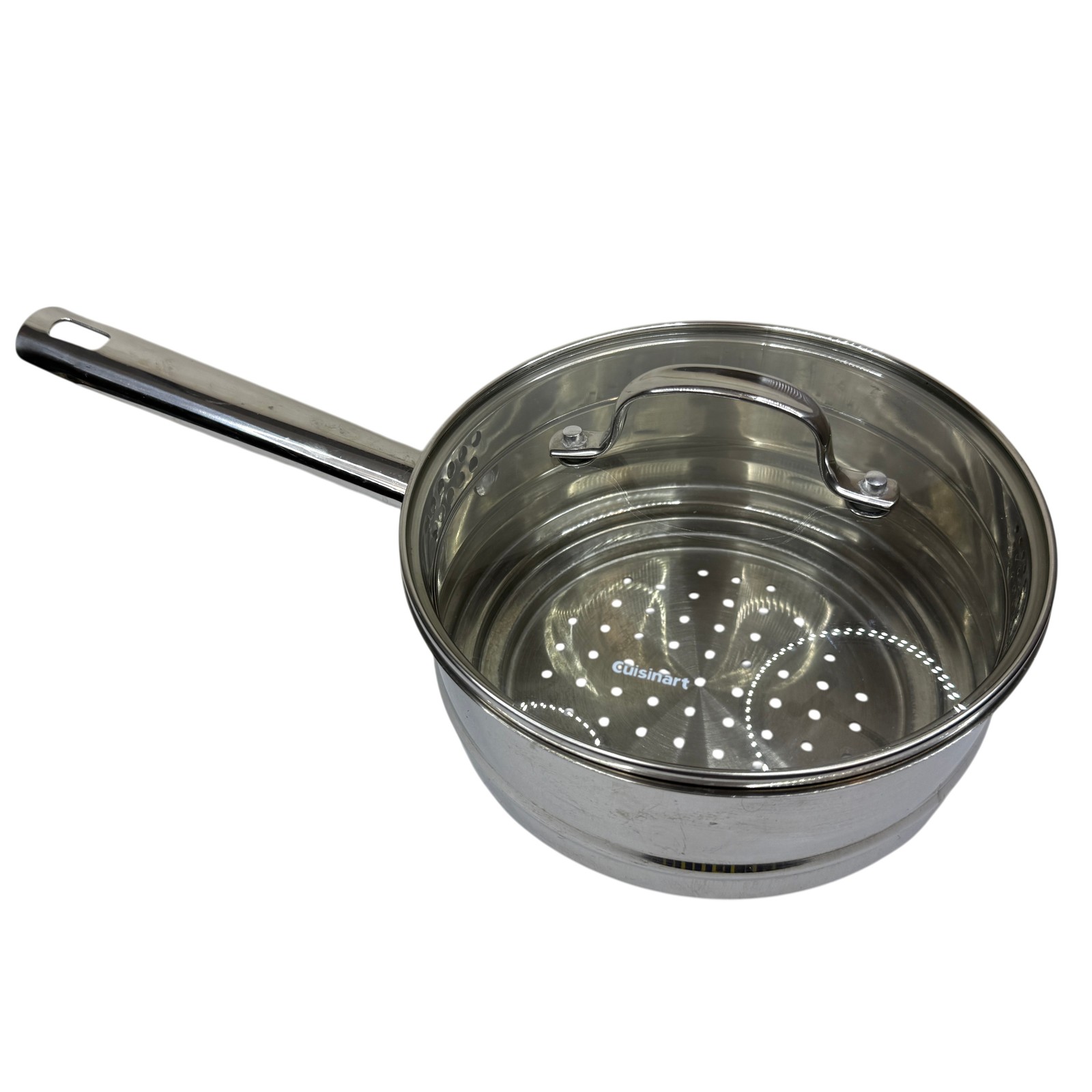 Cuisinart Stainless Steel Universal Steamer Pot w/ Glass Lid 20cm Pan Cookware