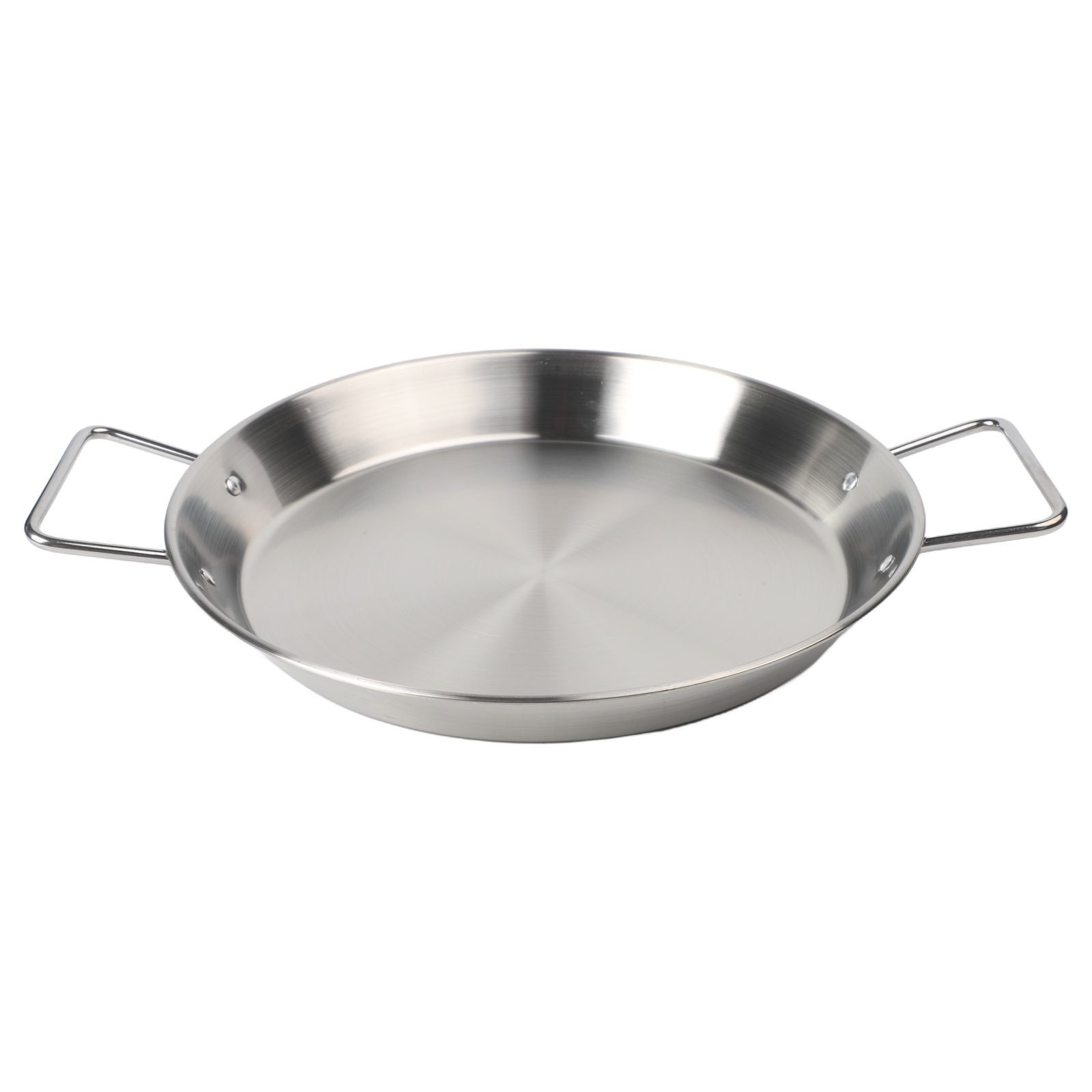 Rust Resistant Stainless Steel Paella Pot Flat Bottom Cooking Pot 32CM