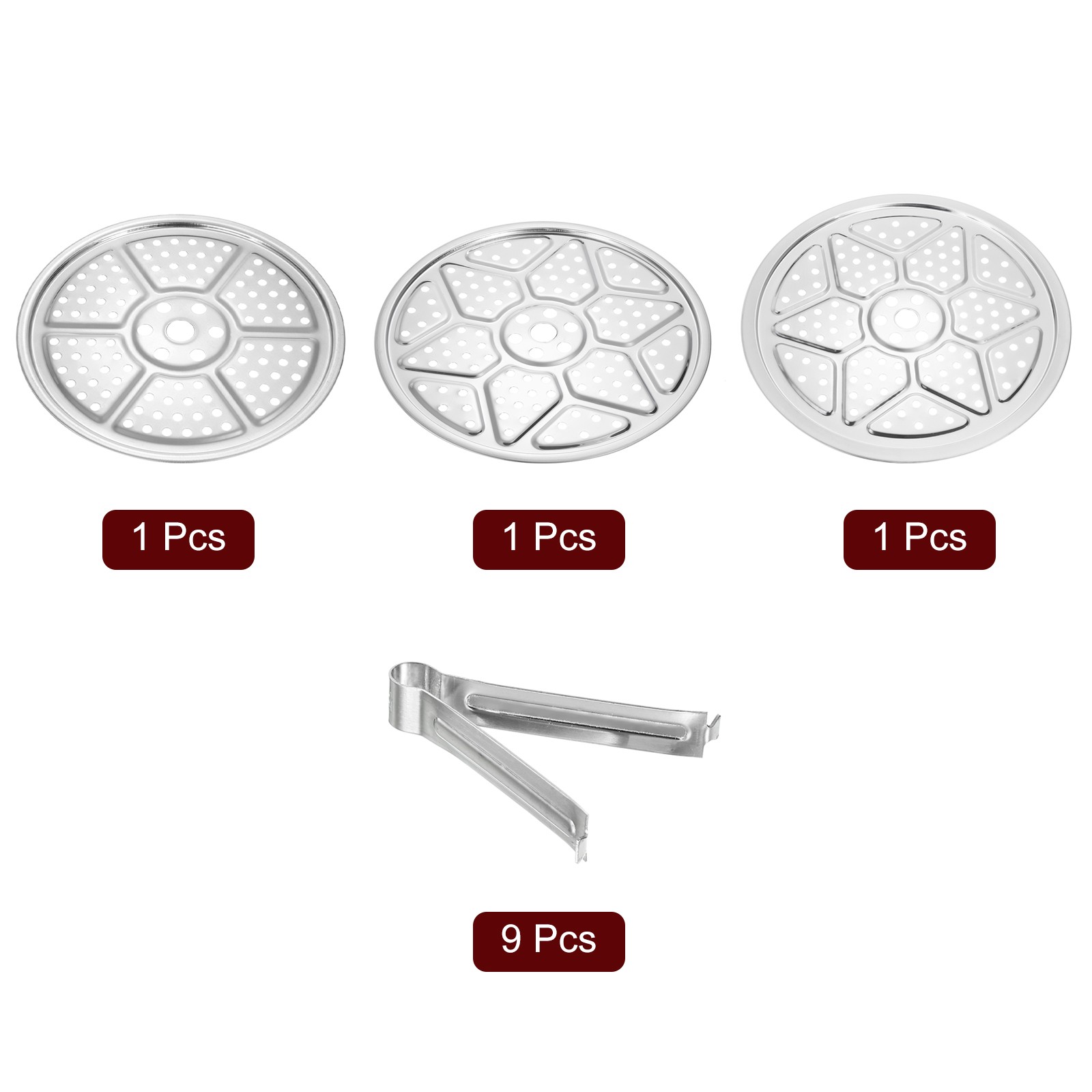 3pcs Stainless Steel Steamer Rack with Stand Insert Stock Pot Steaming Tray