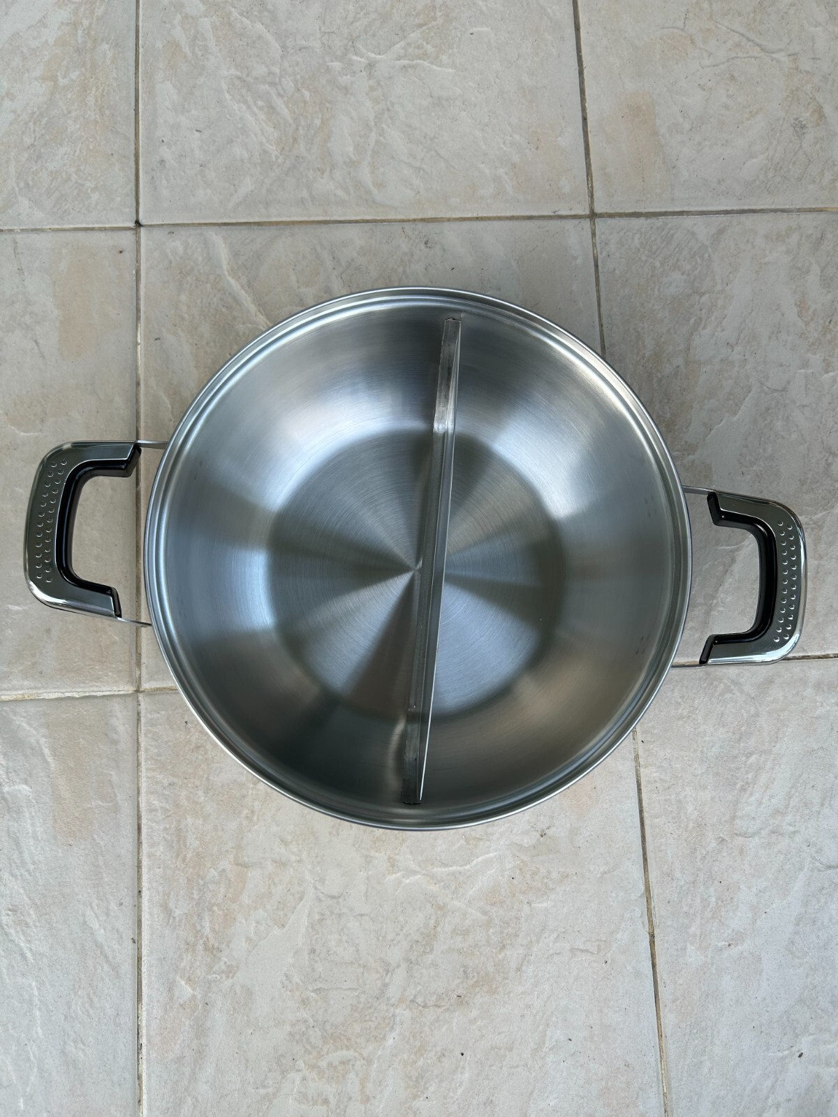 Zebra Brand Shabu Hot Pot 2 Compartments Cookware 26 cm