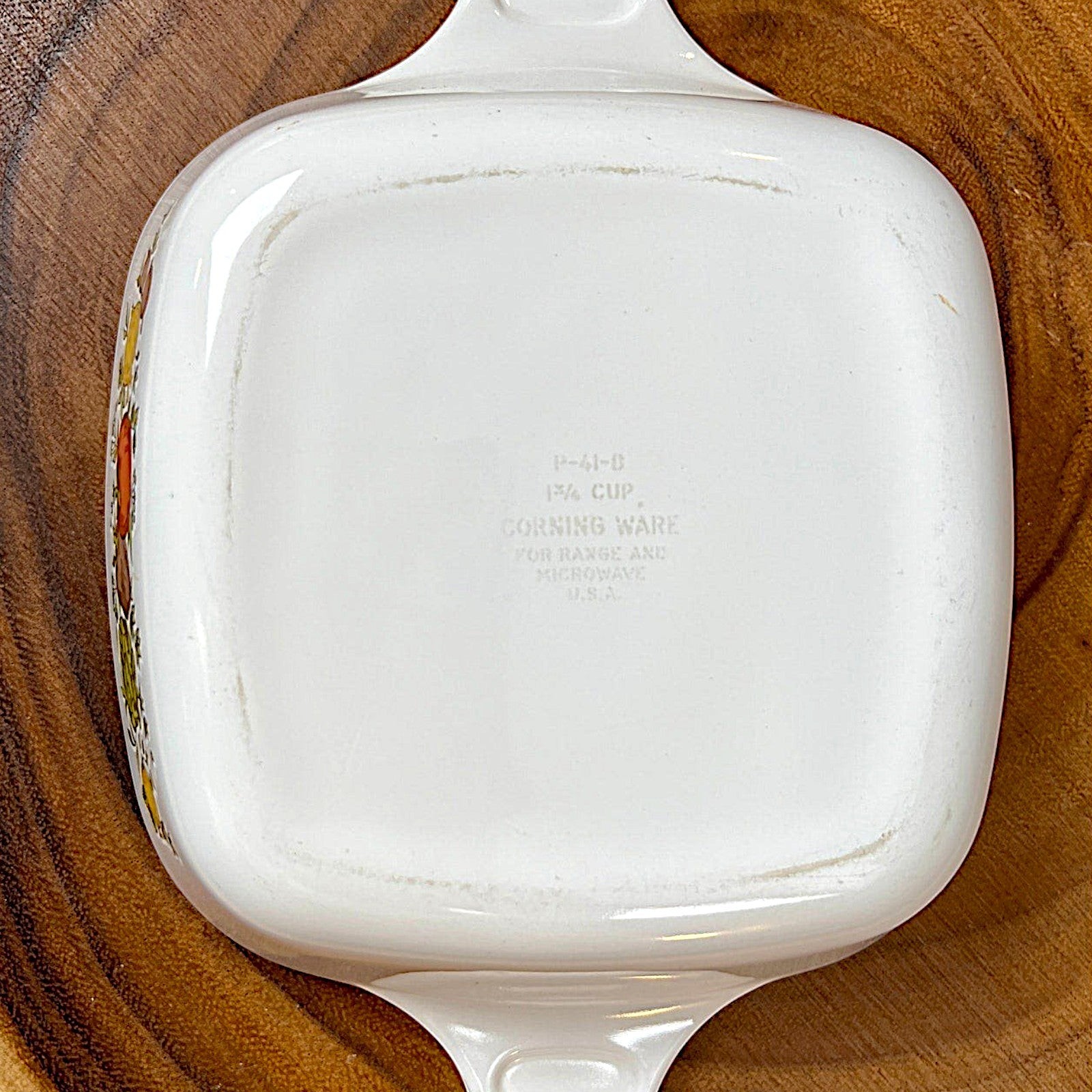 Corning Ware Spice O Life P-41-B Casserole Dish 1970s White Glass 1.75 Cup