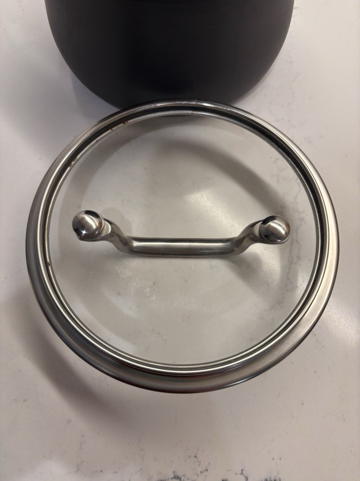 Cuisinart 1.5 Qt Matte Black Stainless Steel Sauce Pan With Glass Lid