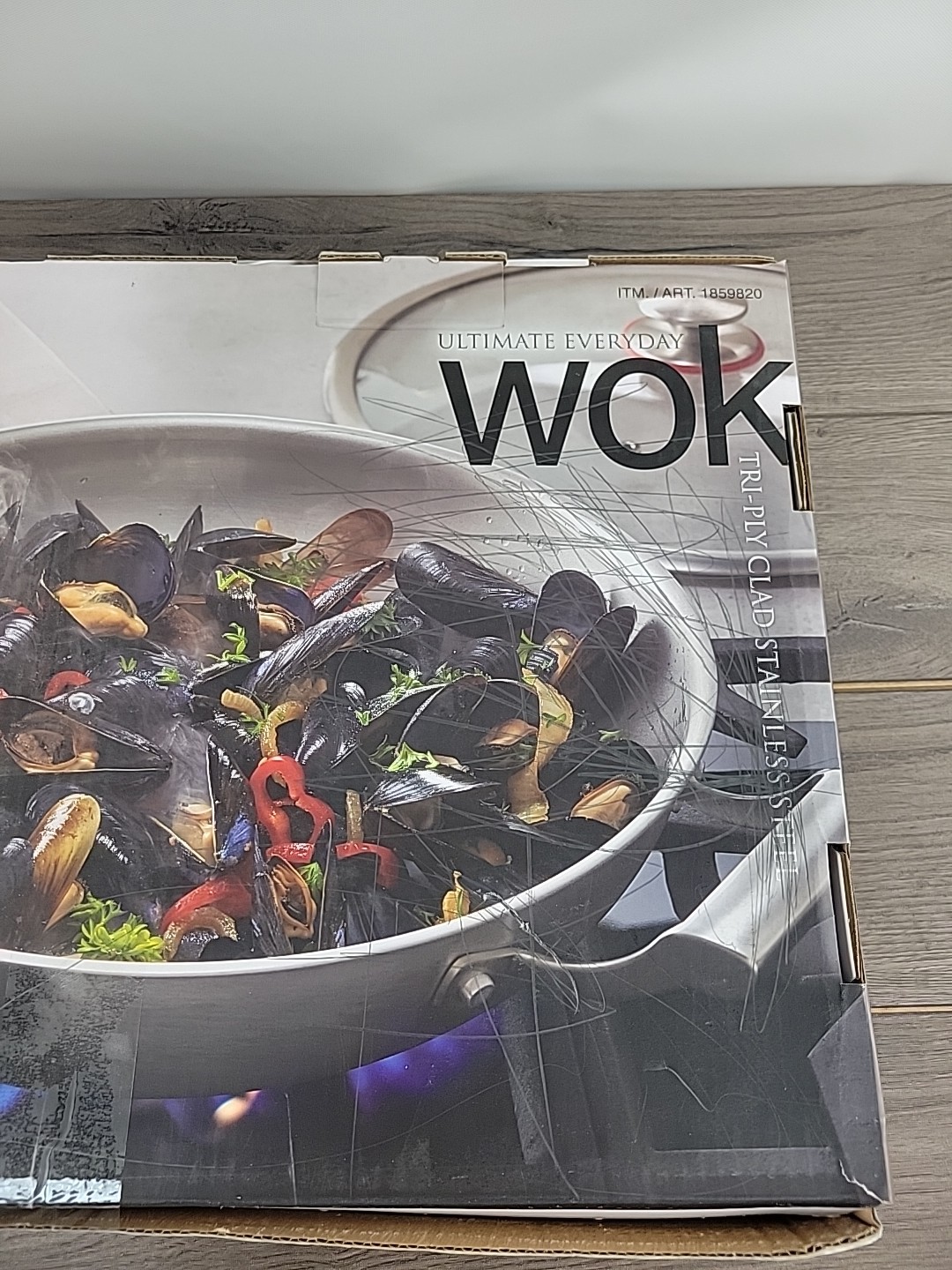 MIU – Wok 13in Tri-Ply Clad Stainless Steel w/ Lid & Spatula | Used