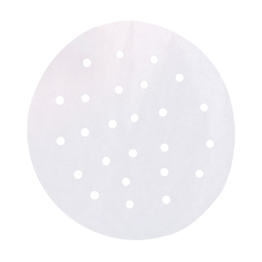 400PCS 7 Inch Steamer Mats Perforated Paper Liners Round Bamboo Steamer Paper