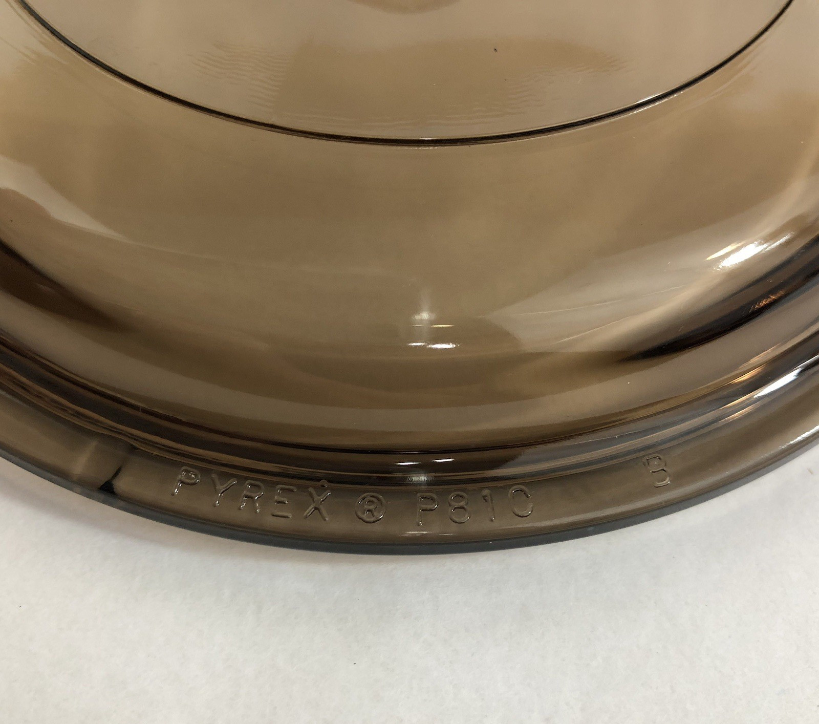 VTG Pyrex CorningWare Visions LID ONLY P-81-C Amber Glass for 0.5 L/Qt Saucepan