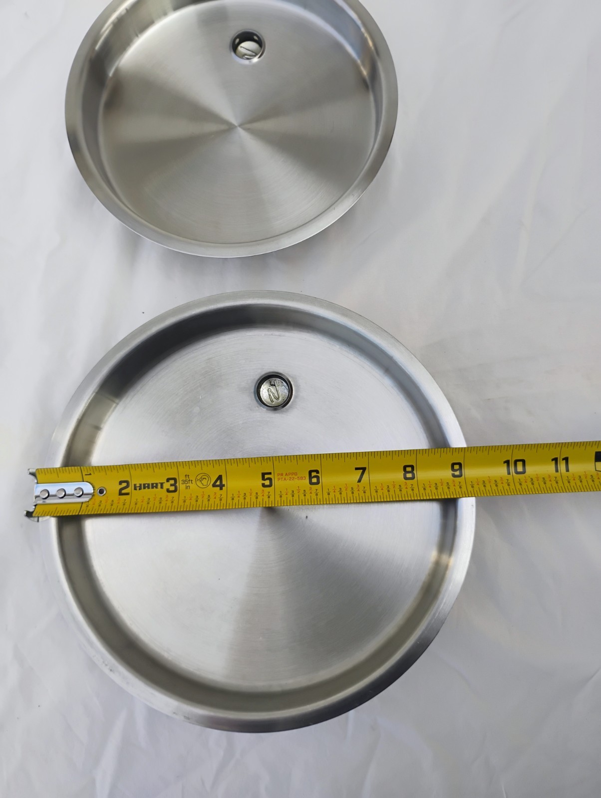 Vintage Saladmaster Stainless Steel Replacement Lids 7-5/8″ & 8-5/8″ Lot of 2