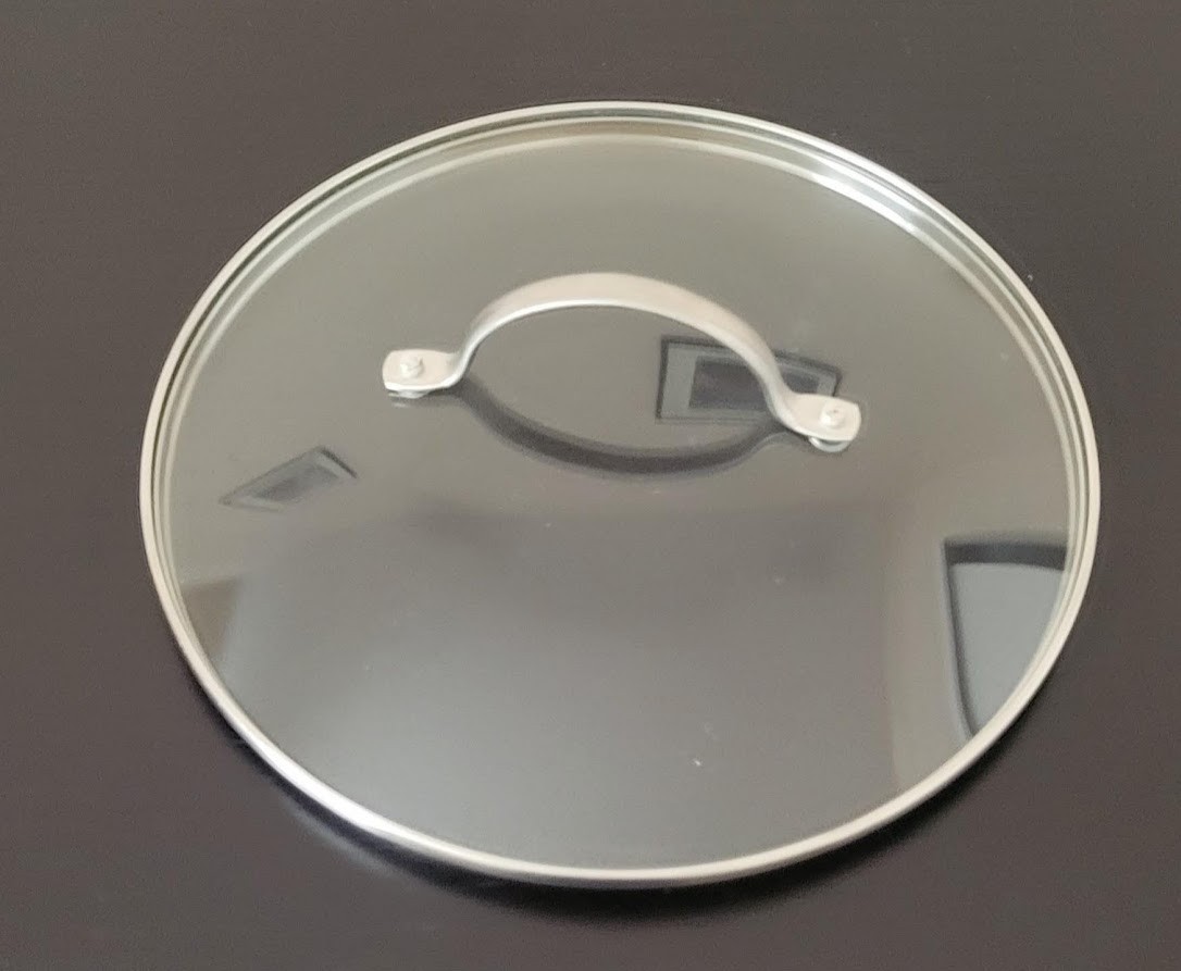 9.5” Glass LIDS ONLY Green Pan Collection with stainless steel handle