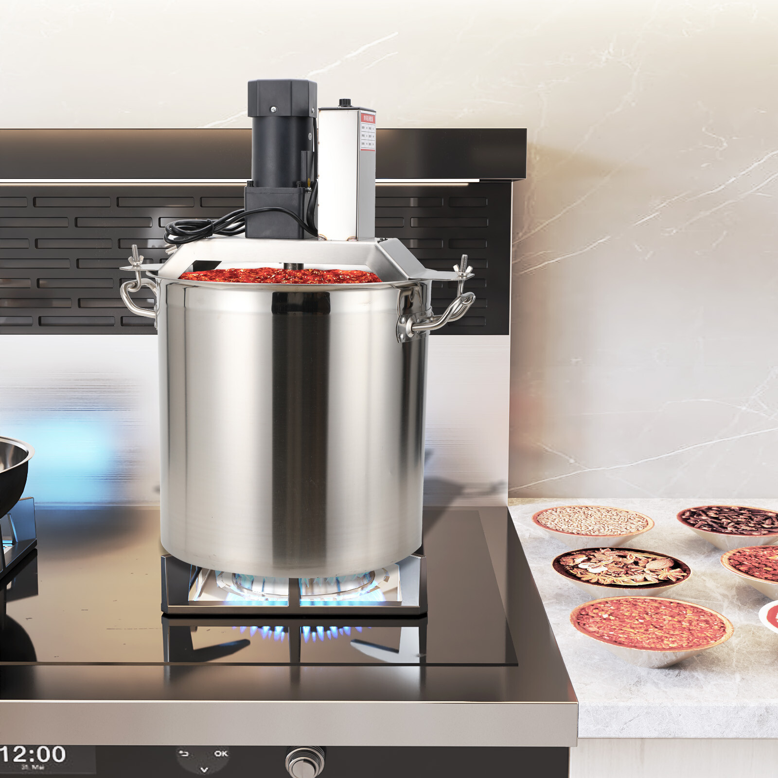 20-100Kg Automatic Food Mixer Hot Pot Bottom Soup Sauce Stirrer Frying Machine