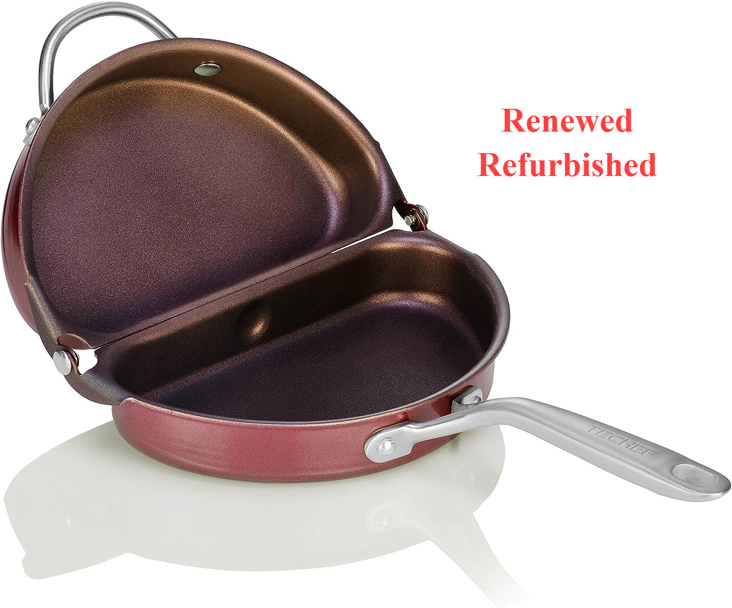 – Frittata and Omelette Pan, Double Egg Pan (PFOA Free) [Renewed/Refurbished]