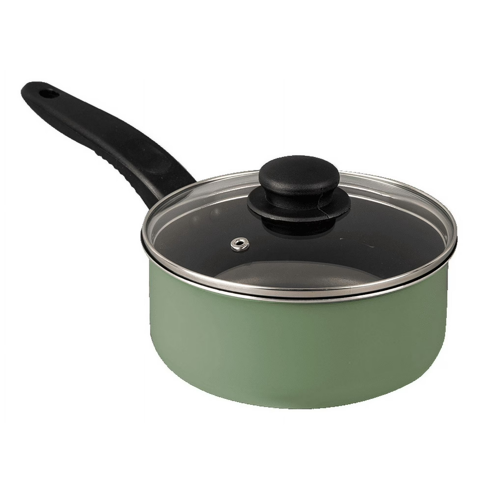 Mainstays 7-Piece Pots and Pans Cookware Set Nonstick Kitchen Pots Pans Green