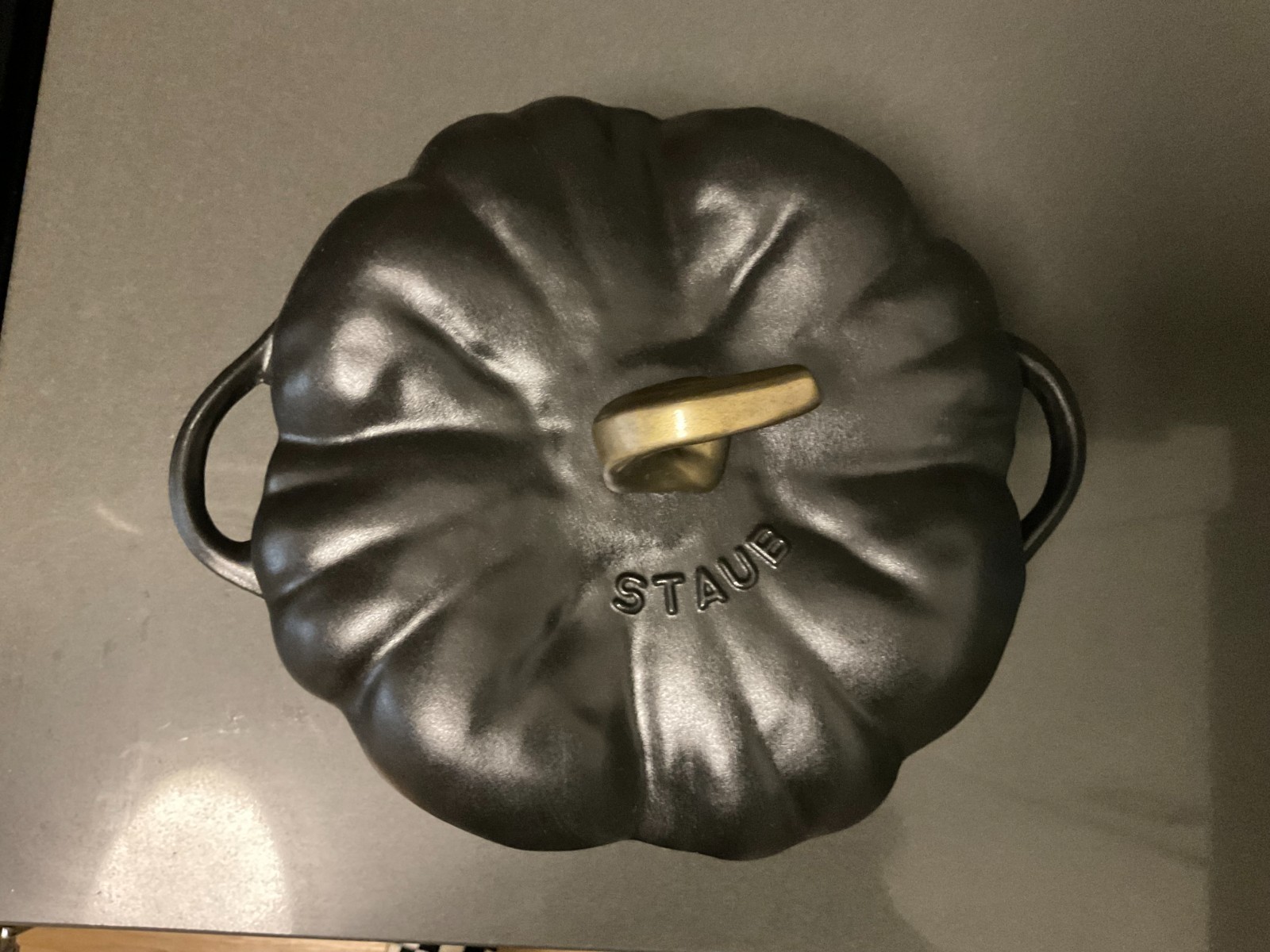 Staub Black Cast Iron Pumpkin Dutch Oven – 3.5QT