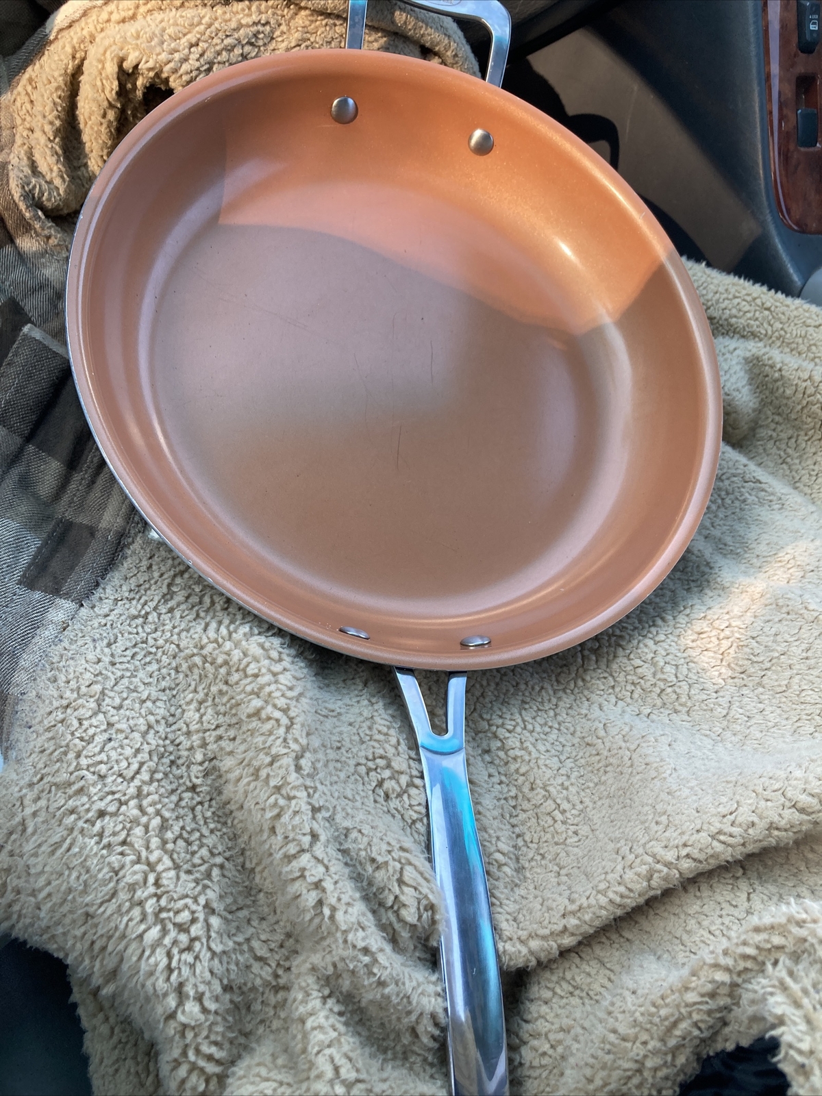 Gotham 601 Steel Nonstick Titanium&Ceramic Copper Coating Fry Pan Skillet, 12.5”