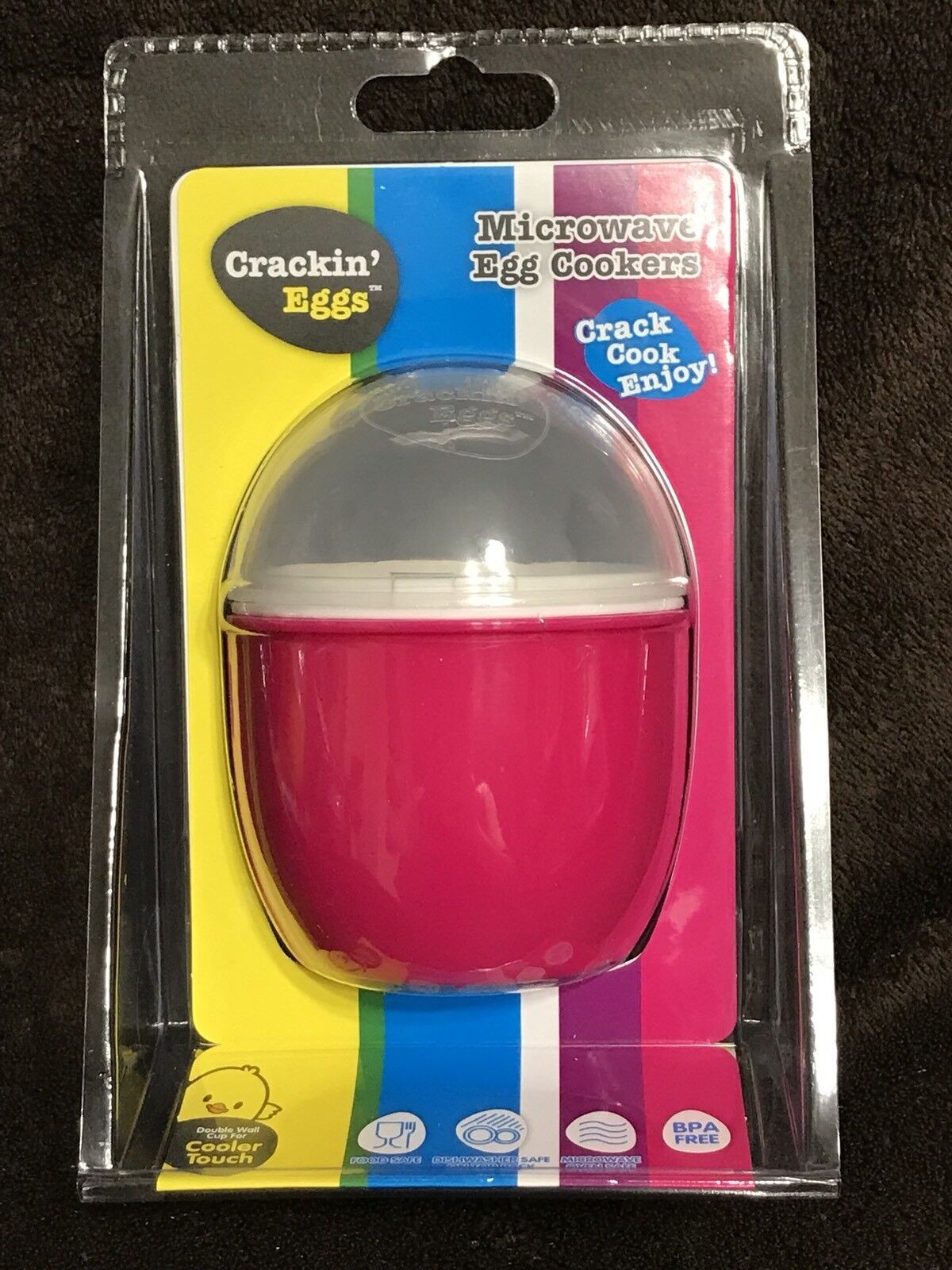 MICROWAVE EGG CRACKIN EGGS COOKERS BPA FREE FOOD EASY SINGLE ONE BNIP PINK