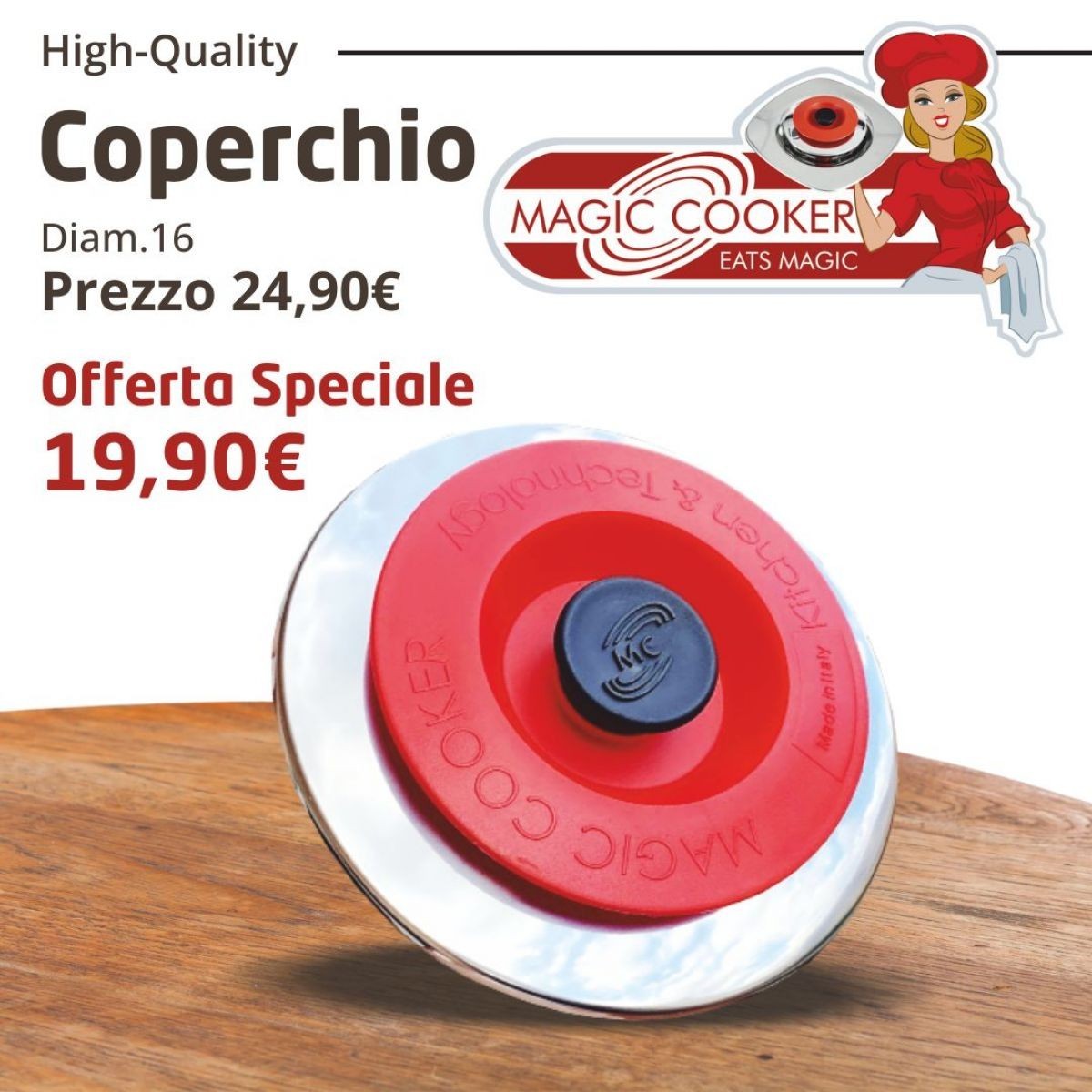 ONE HANDLE AETERNUM PAN/POT WITH LID 16