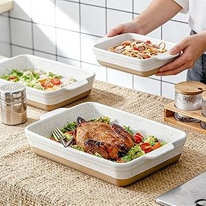 Baking Dish Set, 9×13 Baking Dish, Lar Casserole Dish Set, Ceric