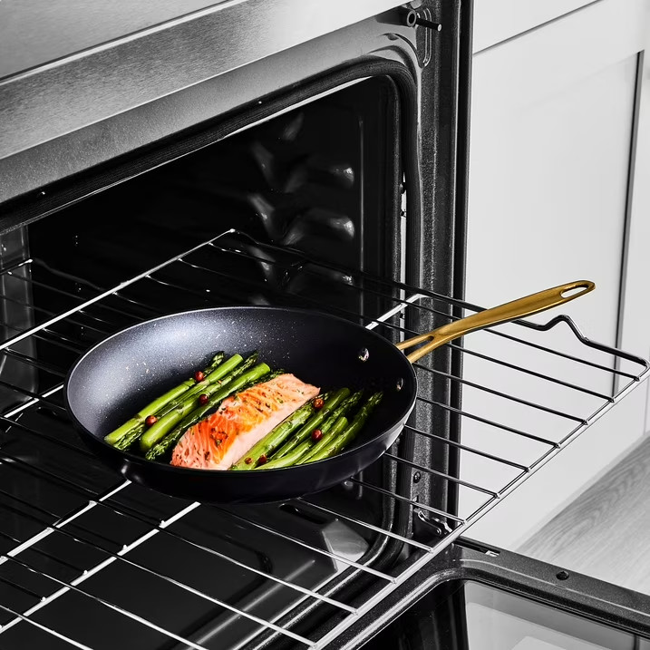 Thyme & Table Non-Stick 8-Inch Fry Pan, Signature Collection Black & Gold
