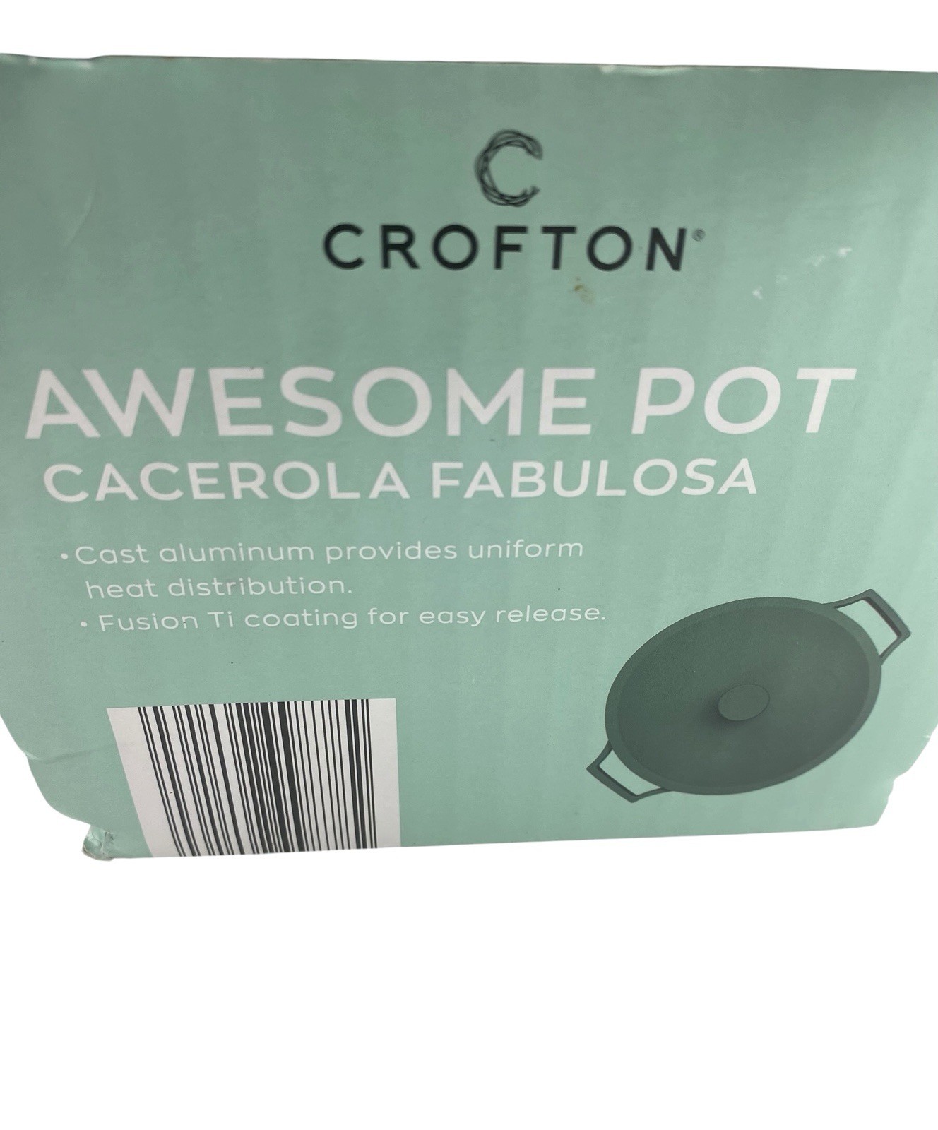 Aldi Crofton Awesome Pot 6.5 Qt Green Nonstick Ceramic Dutch Oven Cookware New