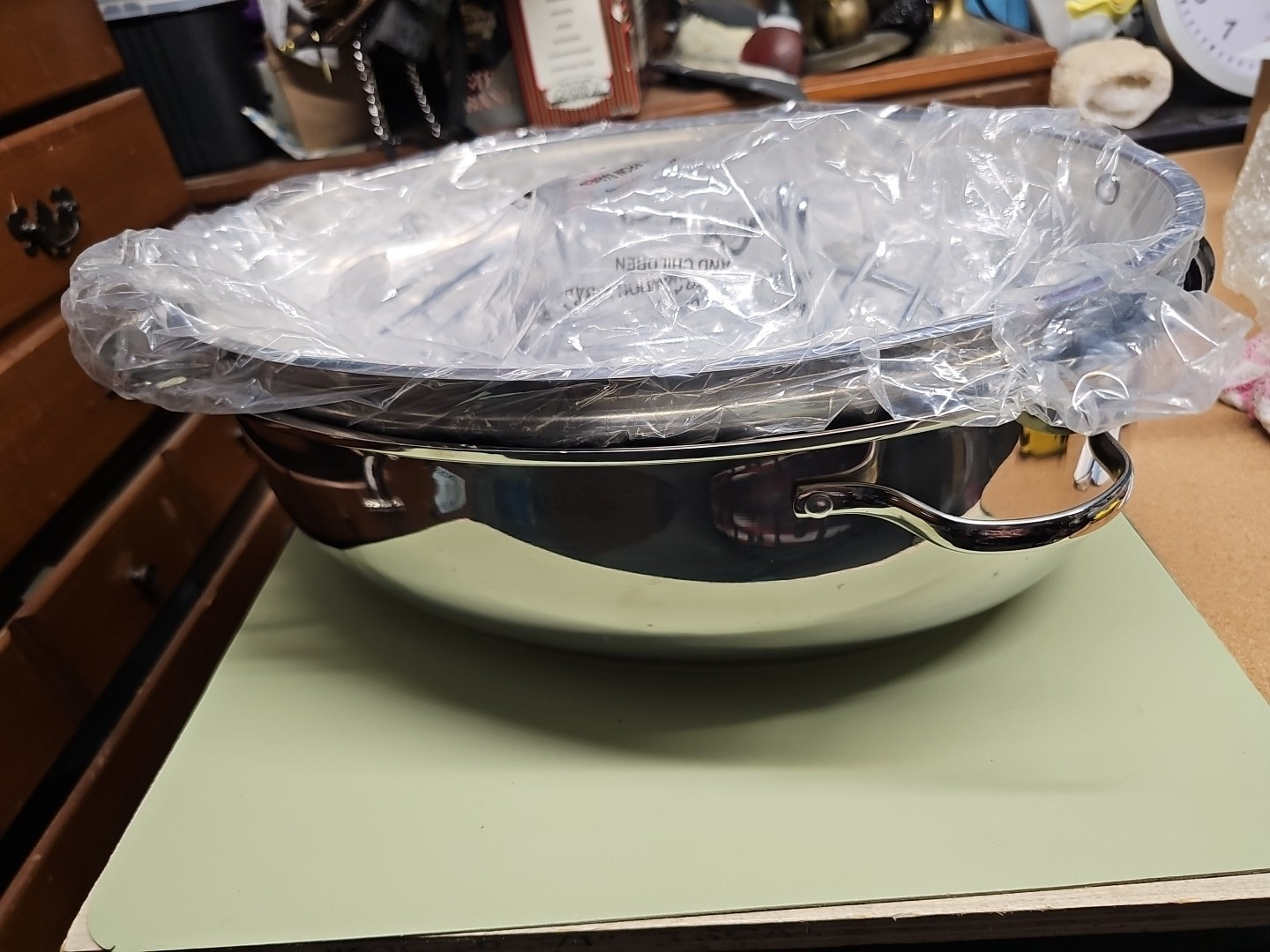 Stainless Steel Professional Roaster 12qt 48 cups 17.5 x 12 x 5. 5/8 NEW w/ RACK