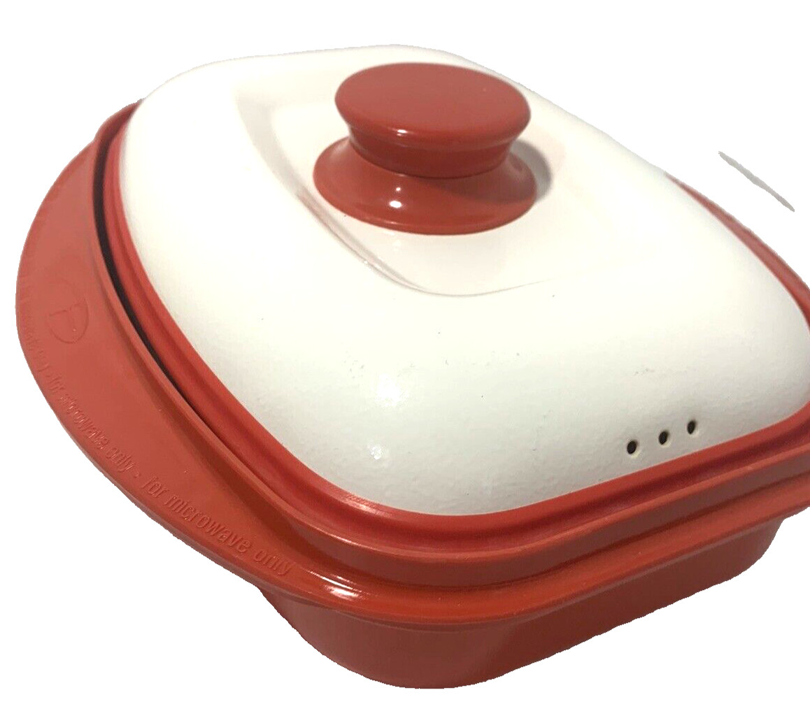 RANGEMATE SMALL red RECTANGULAR MICROWAVEABLE COOKER rv camping cooking
