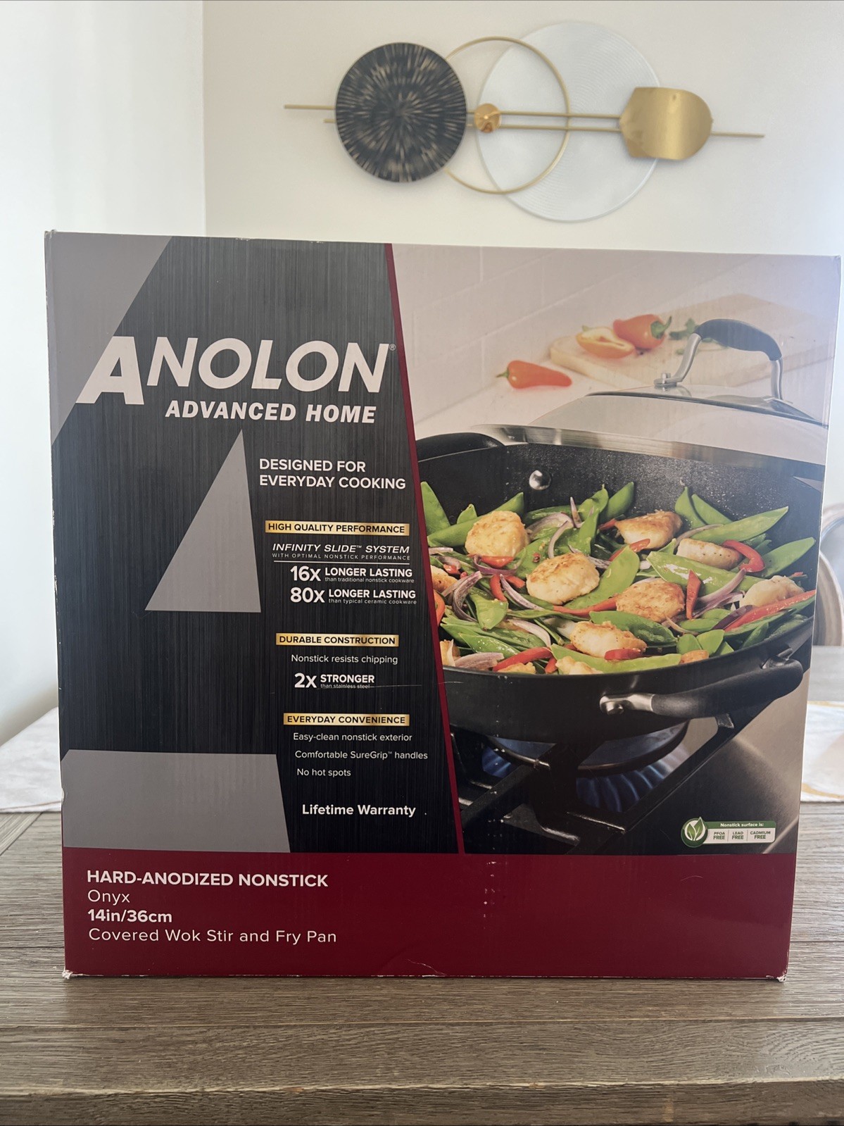 Avalon Advanced Home Covered Wok And Fry Pan 14 Inch/36cm