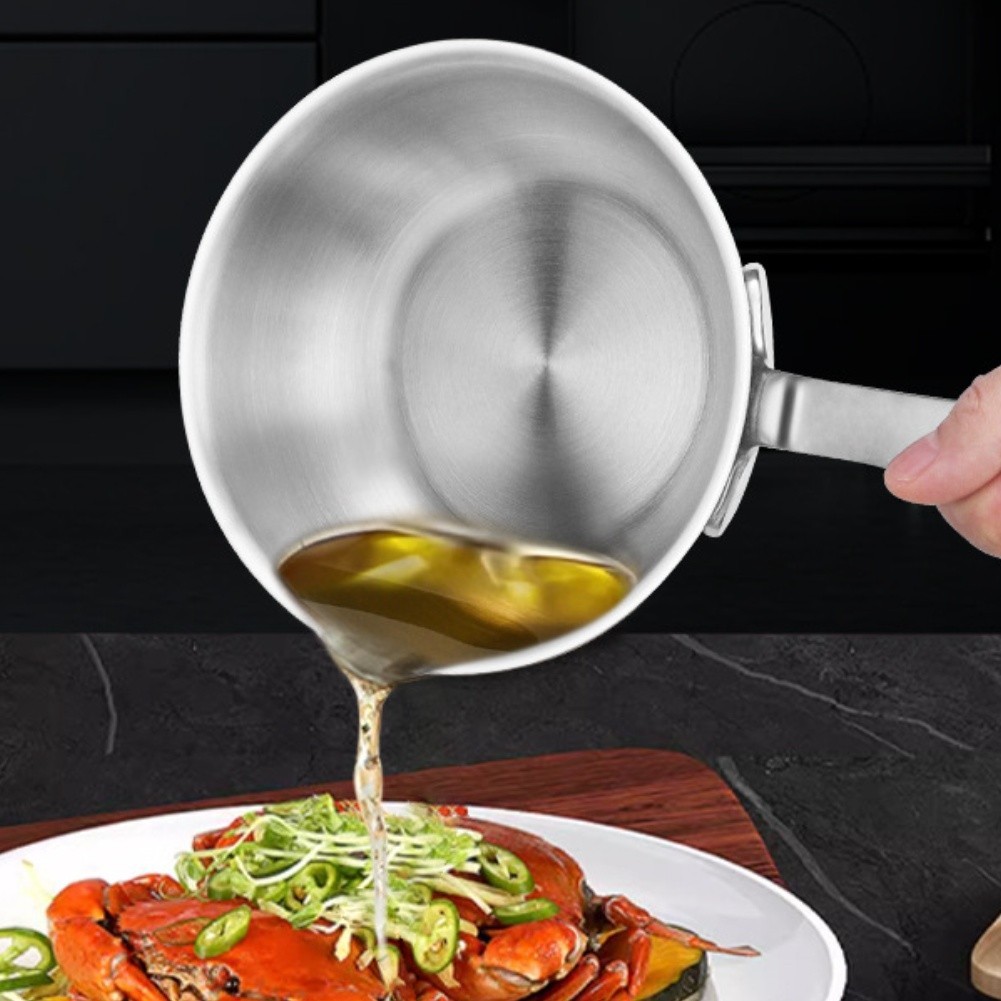 Small Omelet Pan 304 Stainless Steel for Frying Eggs and Melting Butter