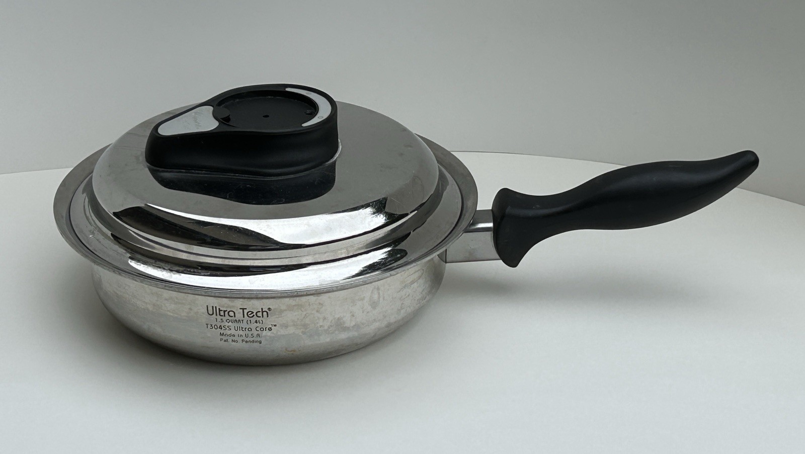 Carico Ultra Tech Core Saucepan Pan Pot Lid Stainless Steel 1.5 QT USA T304SS 9″
