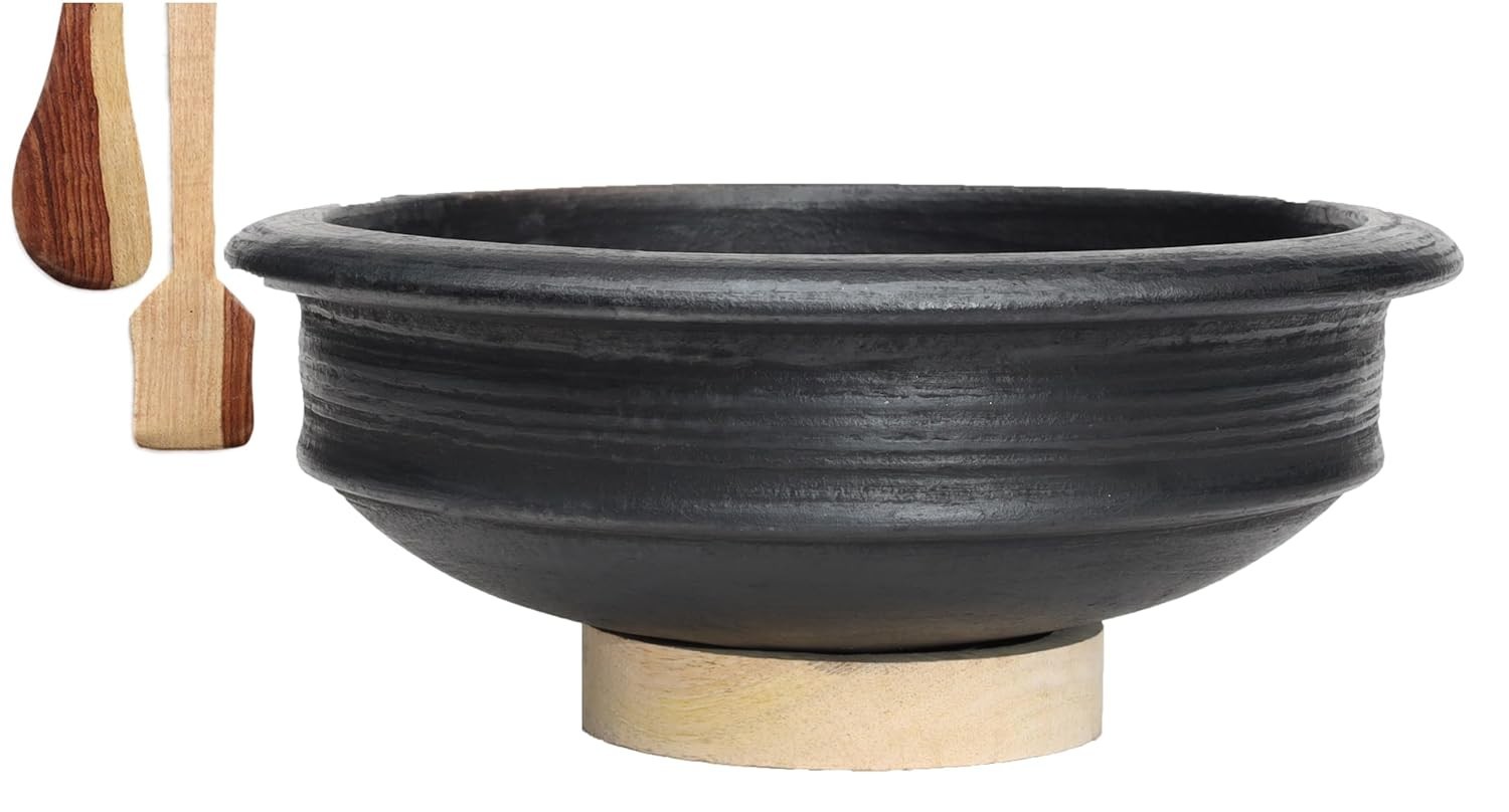 Terracotta Clay Pot 1 L/Earthen Cooking Handi/Traditional Healthy Cookware India