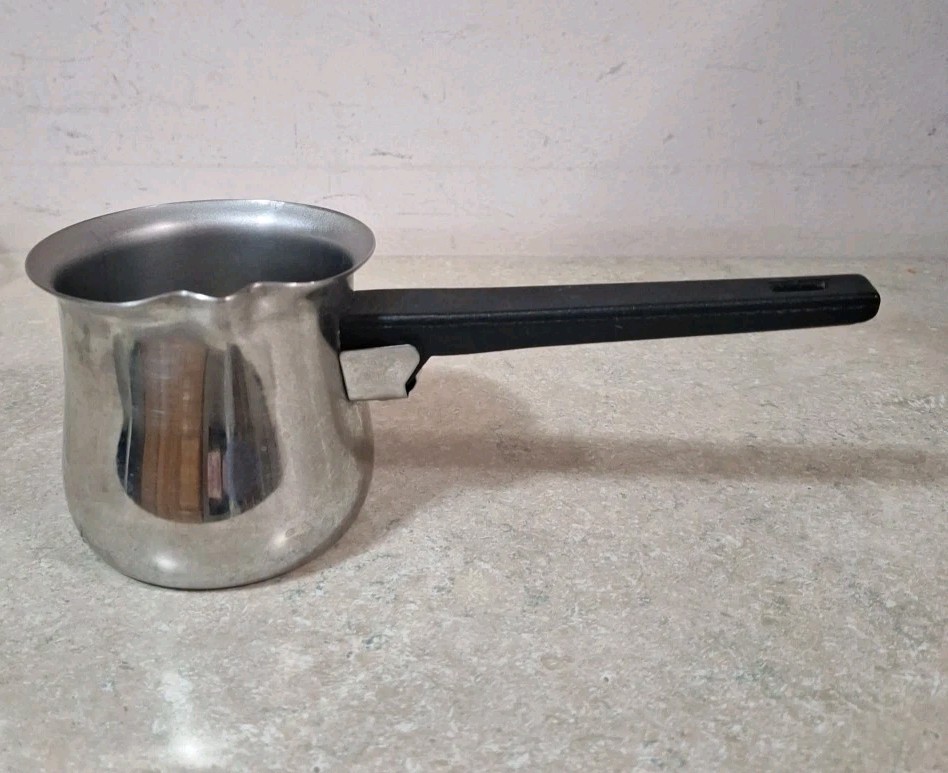 Stainless Steel 16oz Stovetop Espresso Coffee Pot Milk Frother with Handle