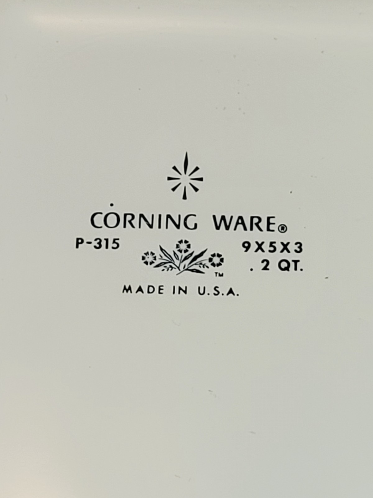 CorningWare Blue Cornflower P-315 B Loaf Pan 2 Quart 9″ x 5″ x 3″ Vintage