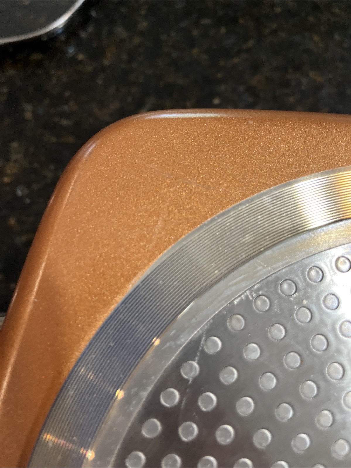 Copper Chef Nonstick 11” x 4″ Deep Dish Square Pan 2 Handles lids Steamer (LS)