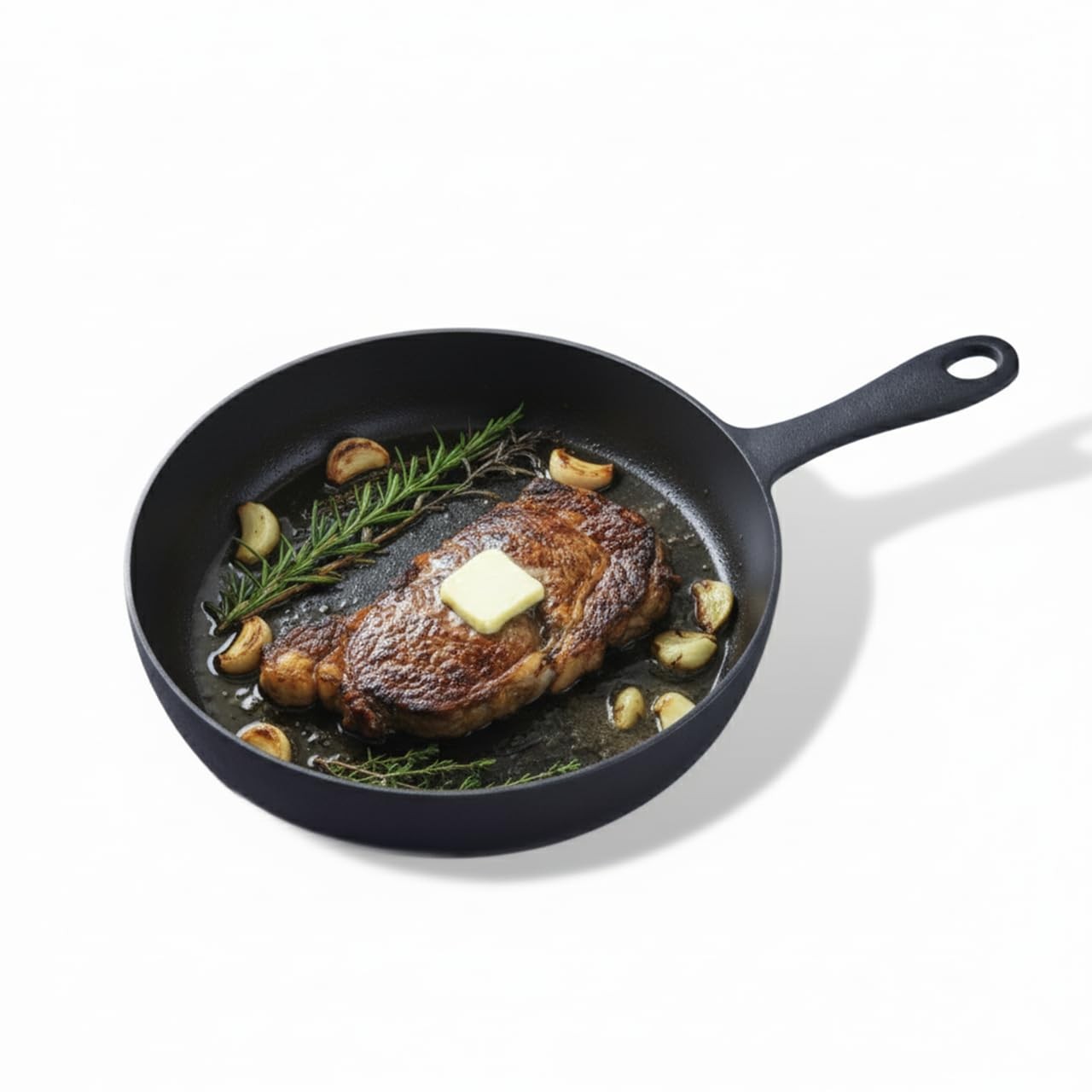 Flambo Skillet #10 – Naturally Non-Stick 10 Inch Pre-Seasoned Cast Iron Black