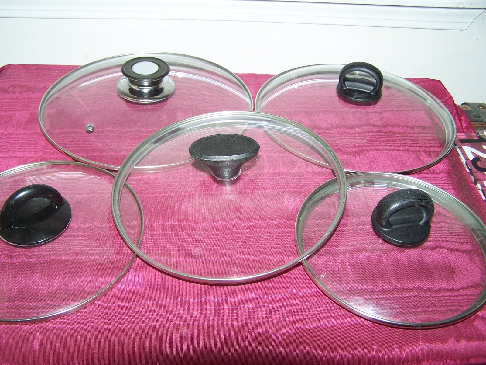 Glass Lids for pots and pans, large various sizes and makes, Please read