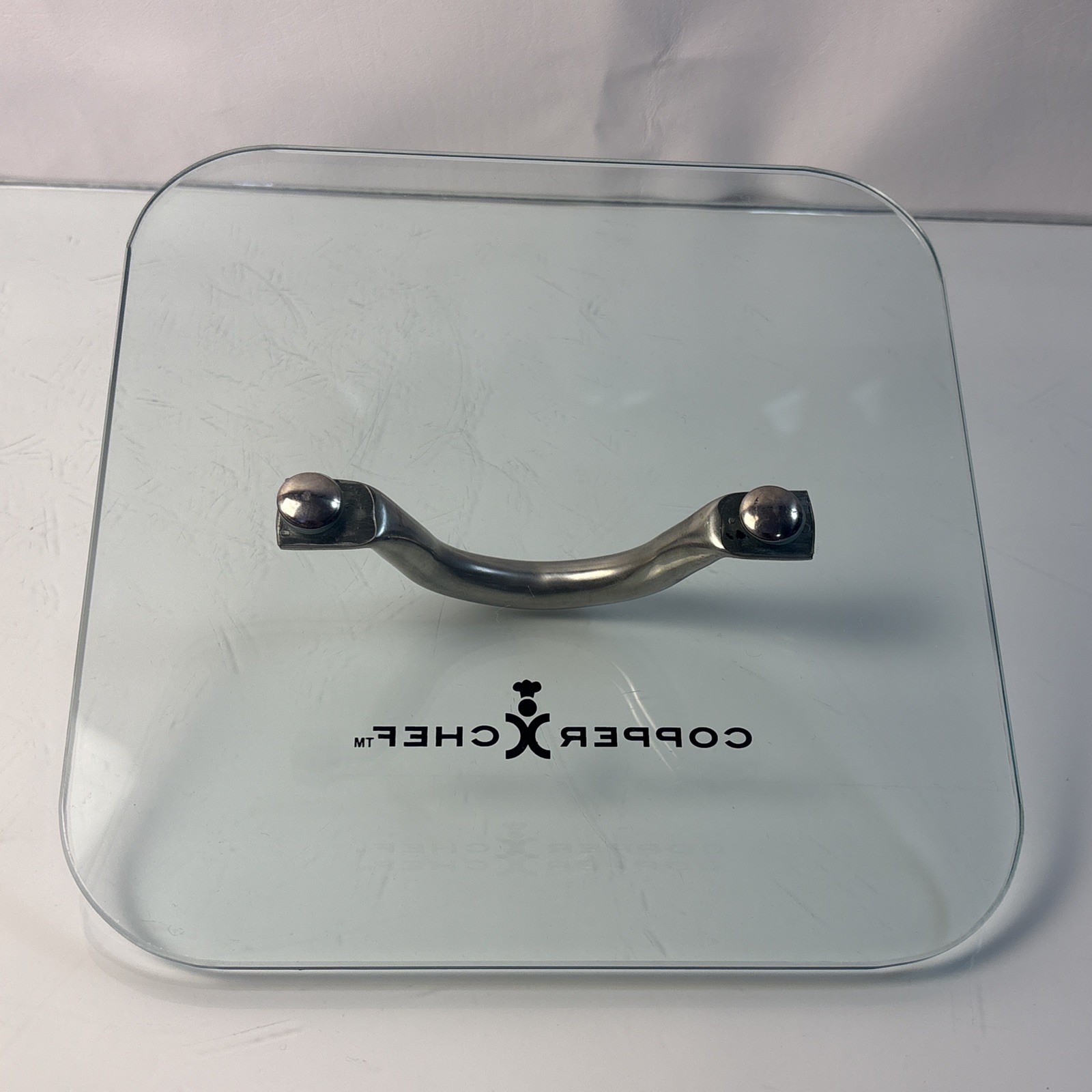 Copper Chef Glass Square Press Weight 8×8 Bacon Burger Steak Grill Press Lid