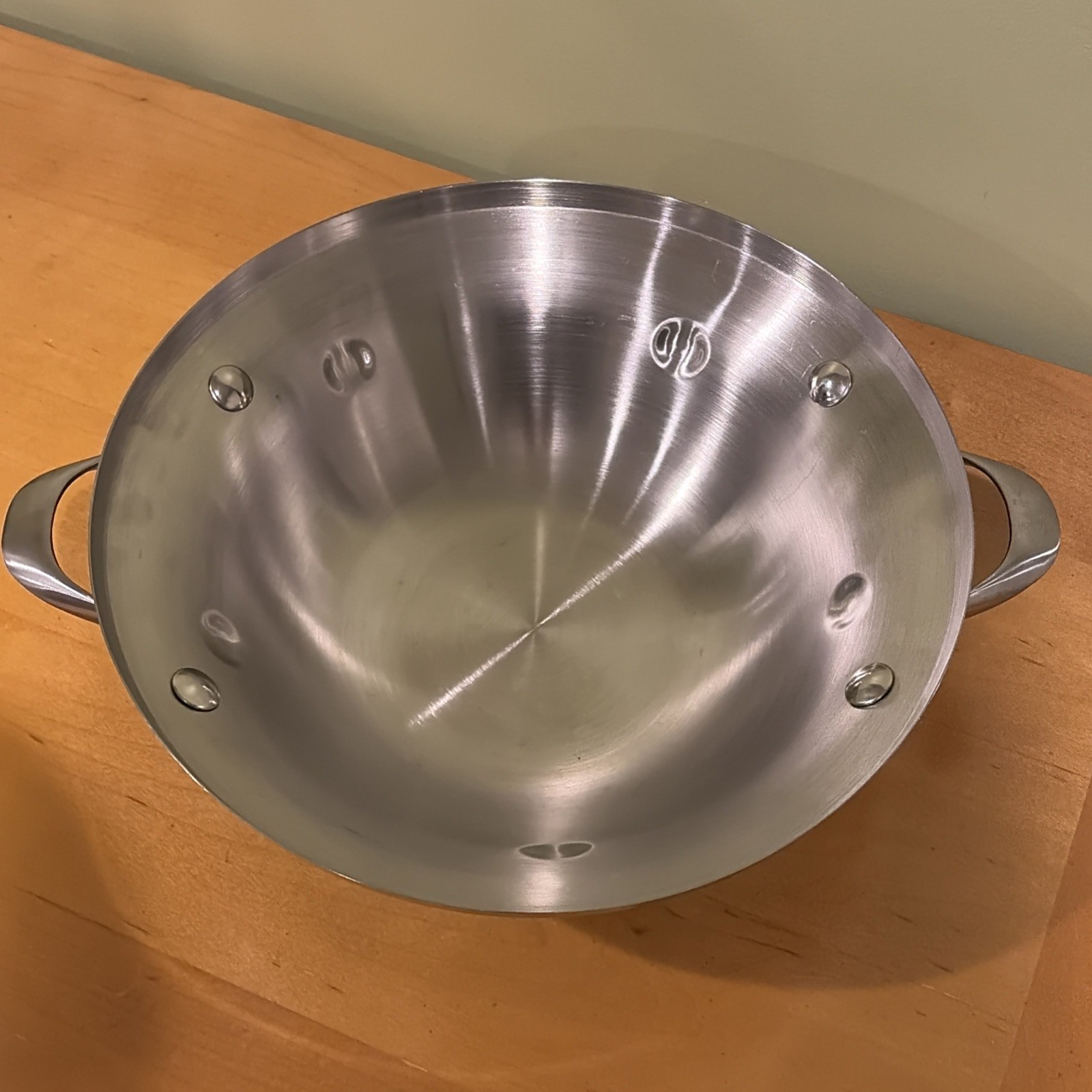 Calphalon #104 Stainless Steel Double Boiler Insert Dual Handles
